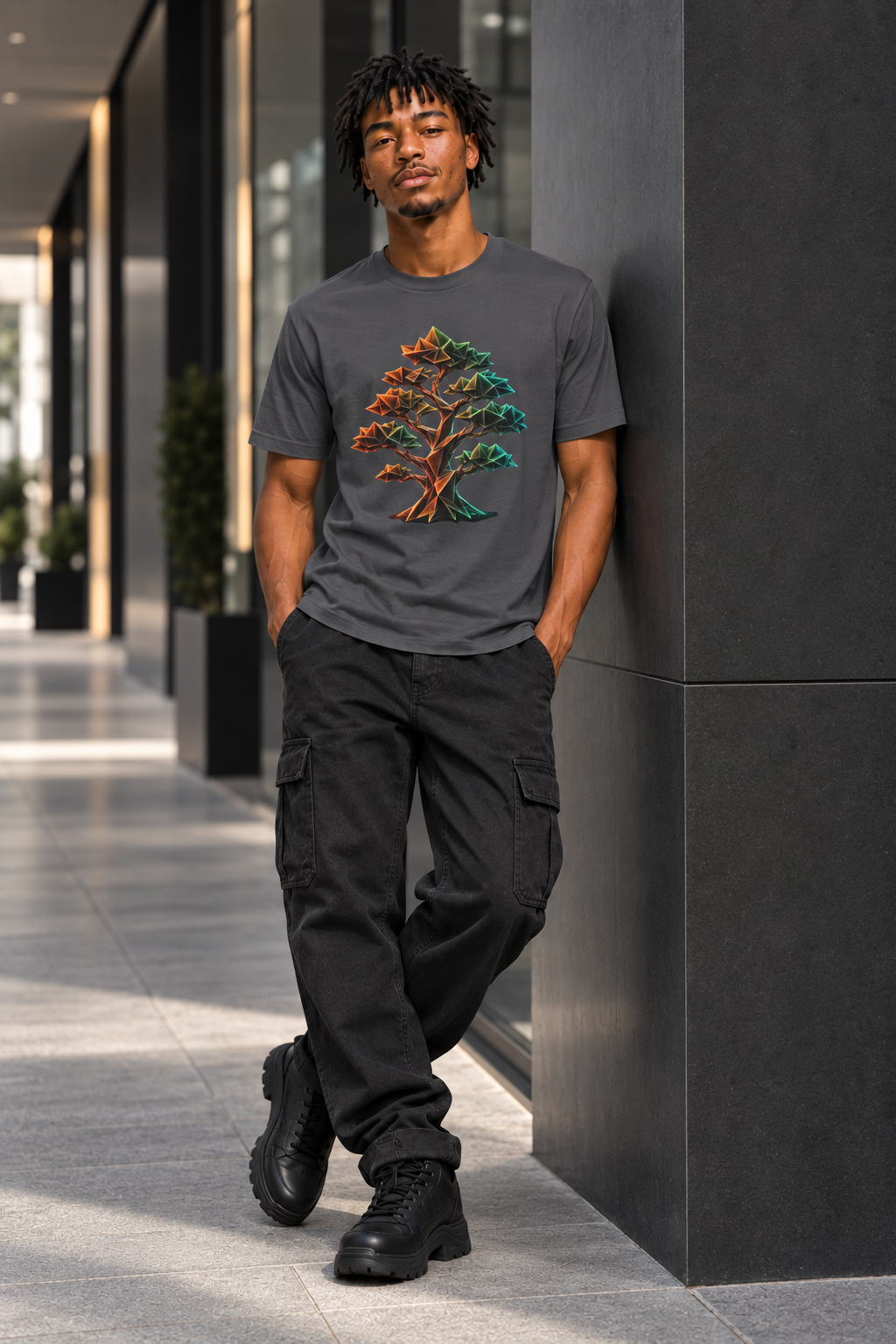 Origami Tree T-Shirt.  Grounding Instinct Tee