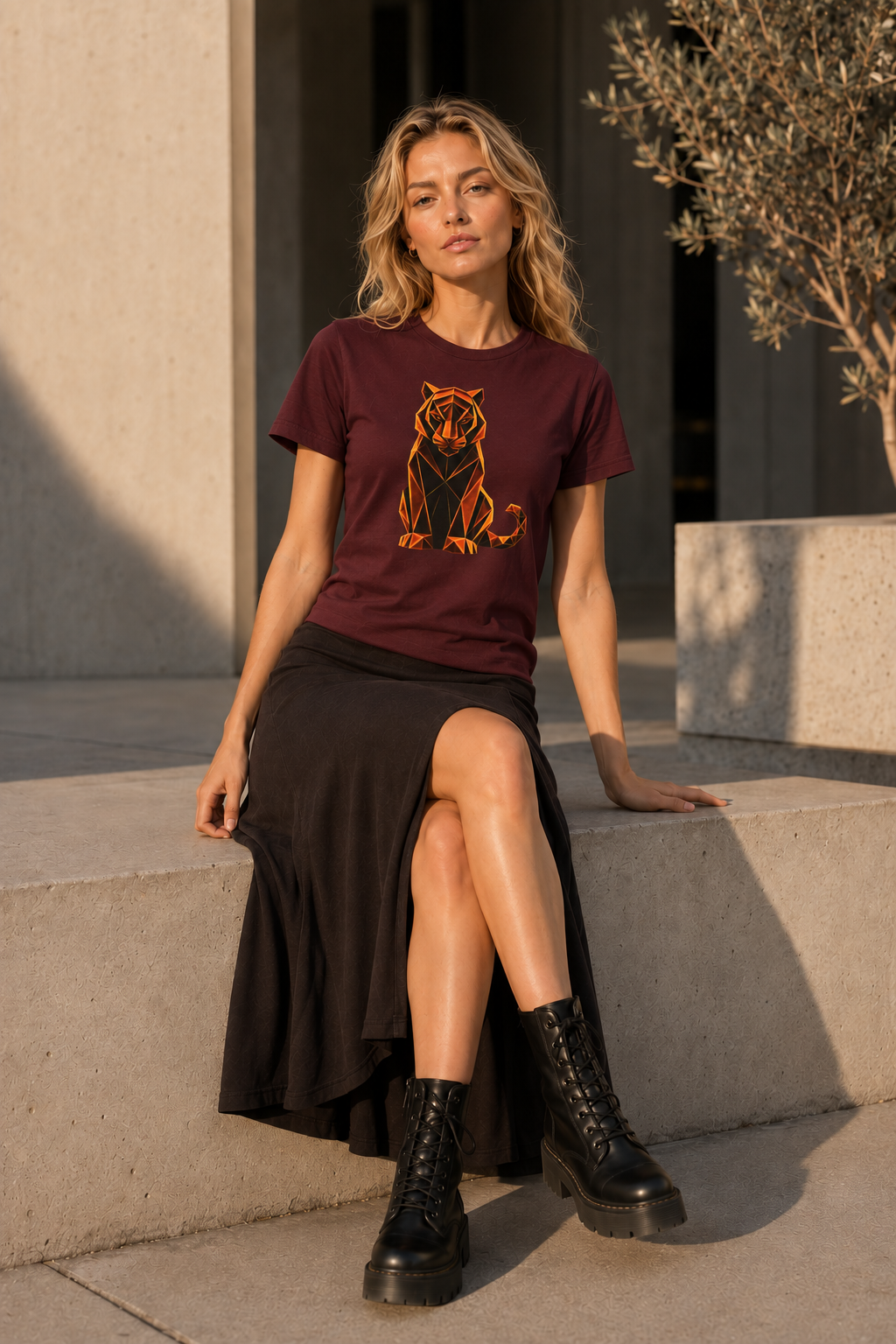 Origami Tiger T-Shirt. Inner Power Instinct Tee