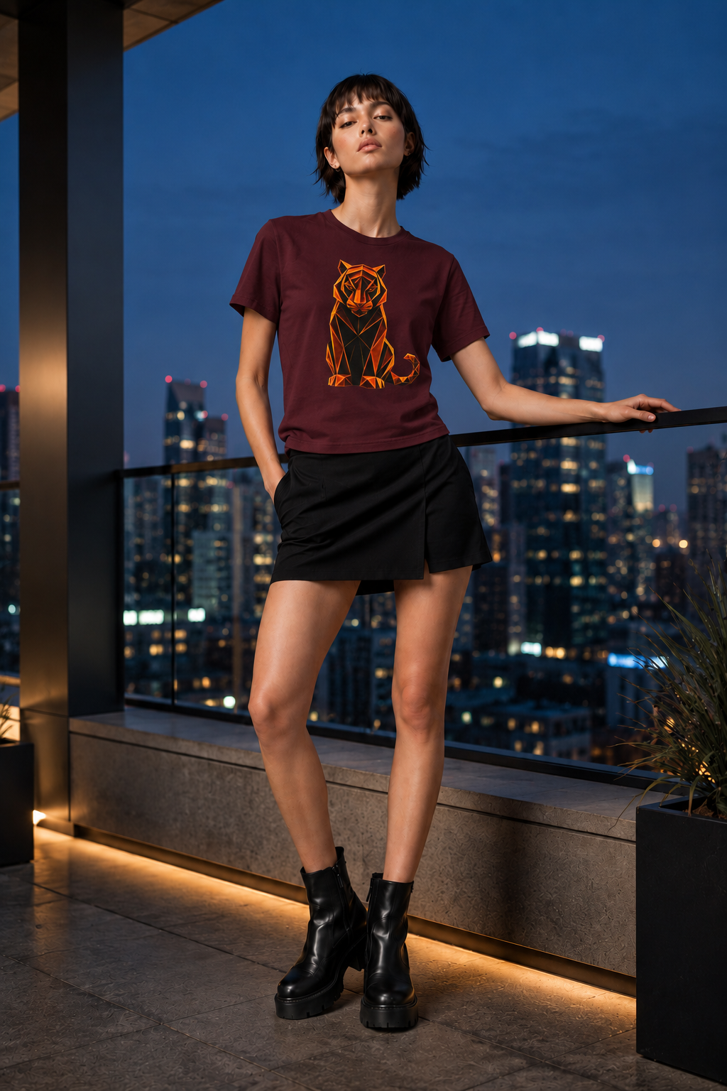 Origami Tiger T-Shirt. Inner Power Instinct Tee