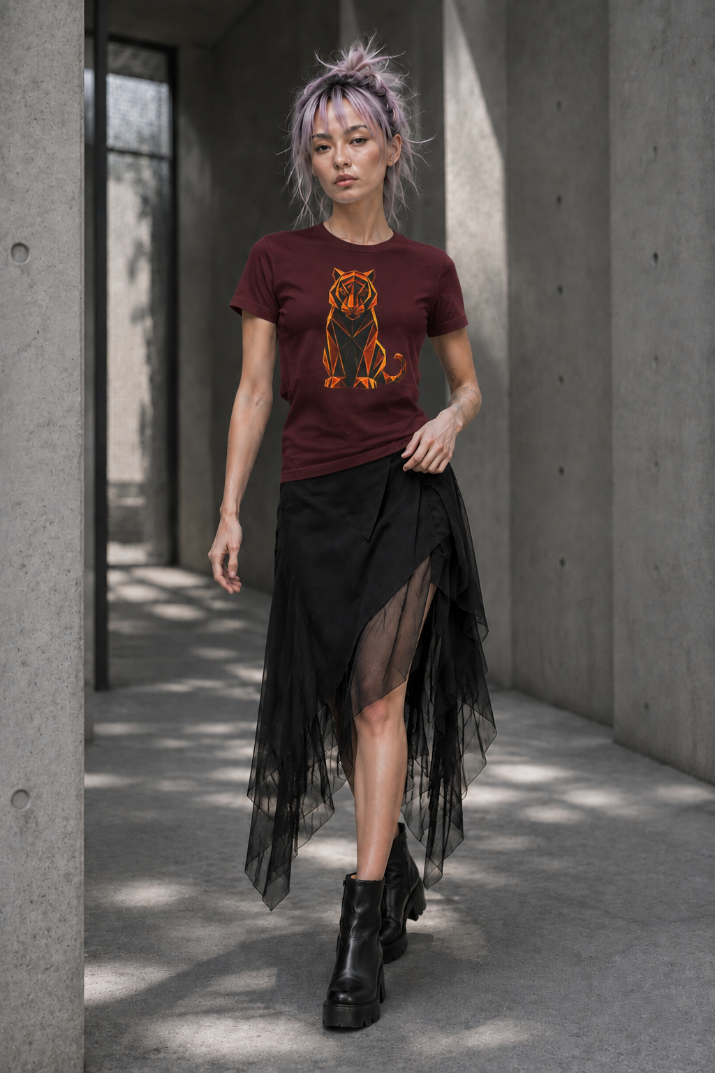Origami Tiger T-Shirt. Inner Power Instinct Tee