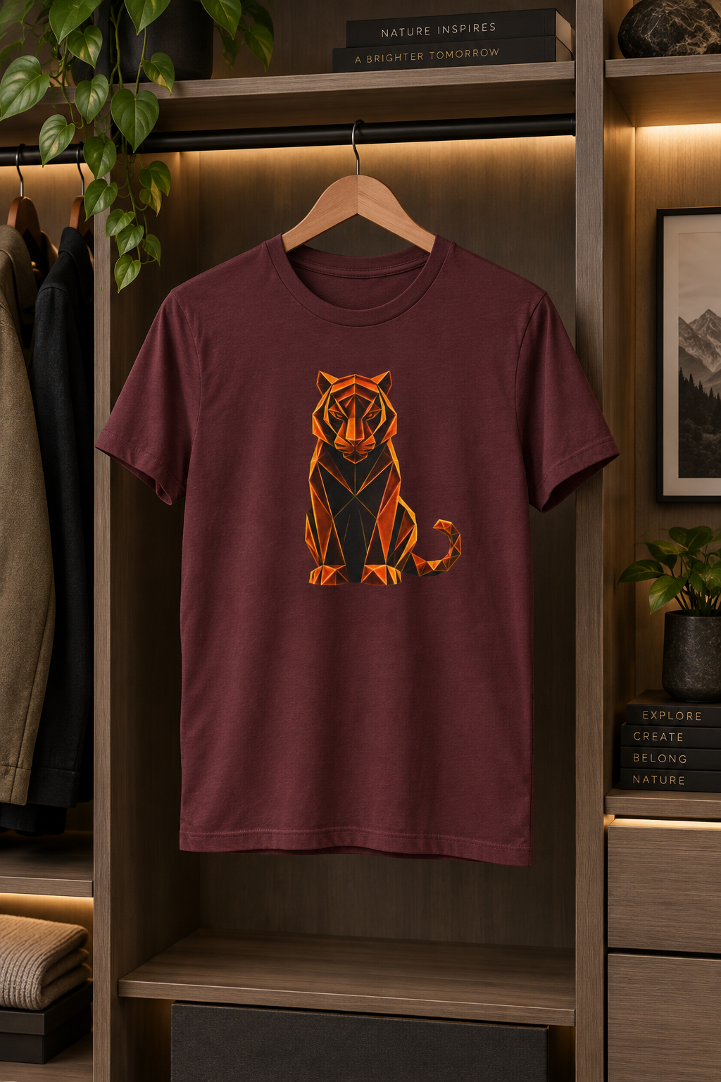 Origami Tiger T-Shirt. Inner Power Instinct Tee
