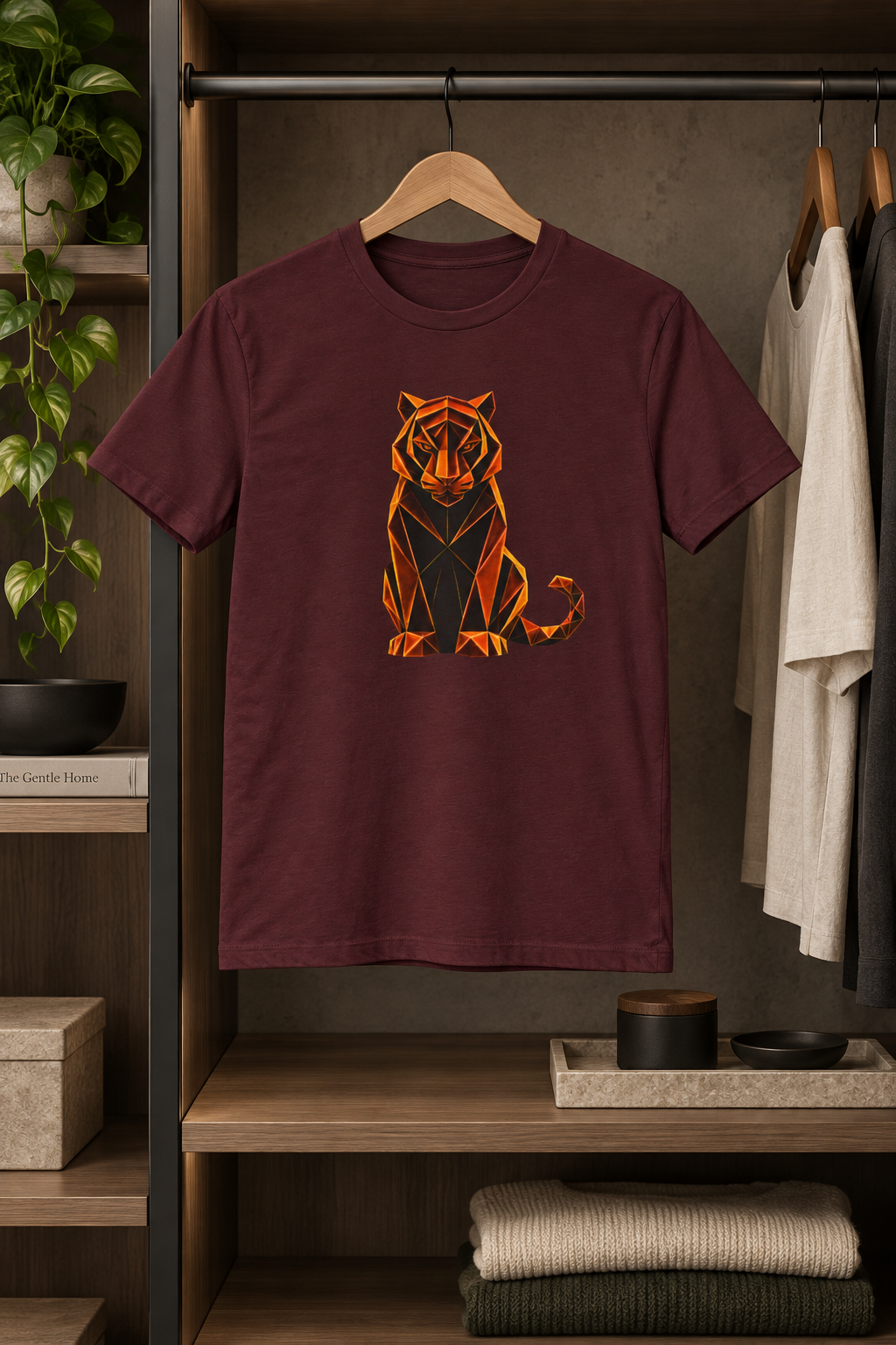 Origami Tiger T-Shirt. Inner Power Instinct Tee