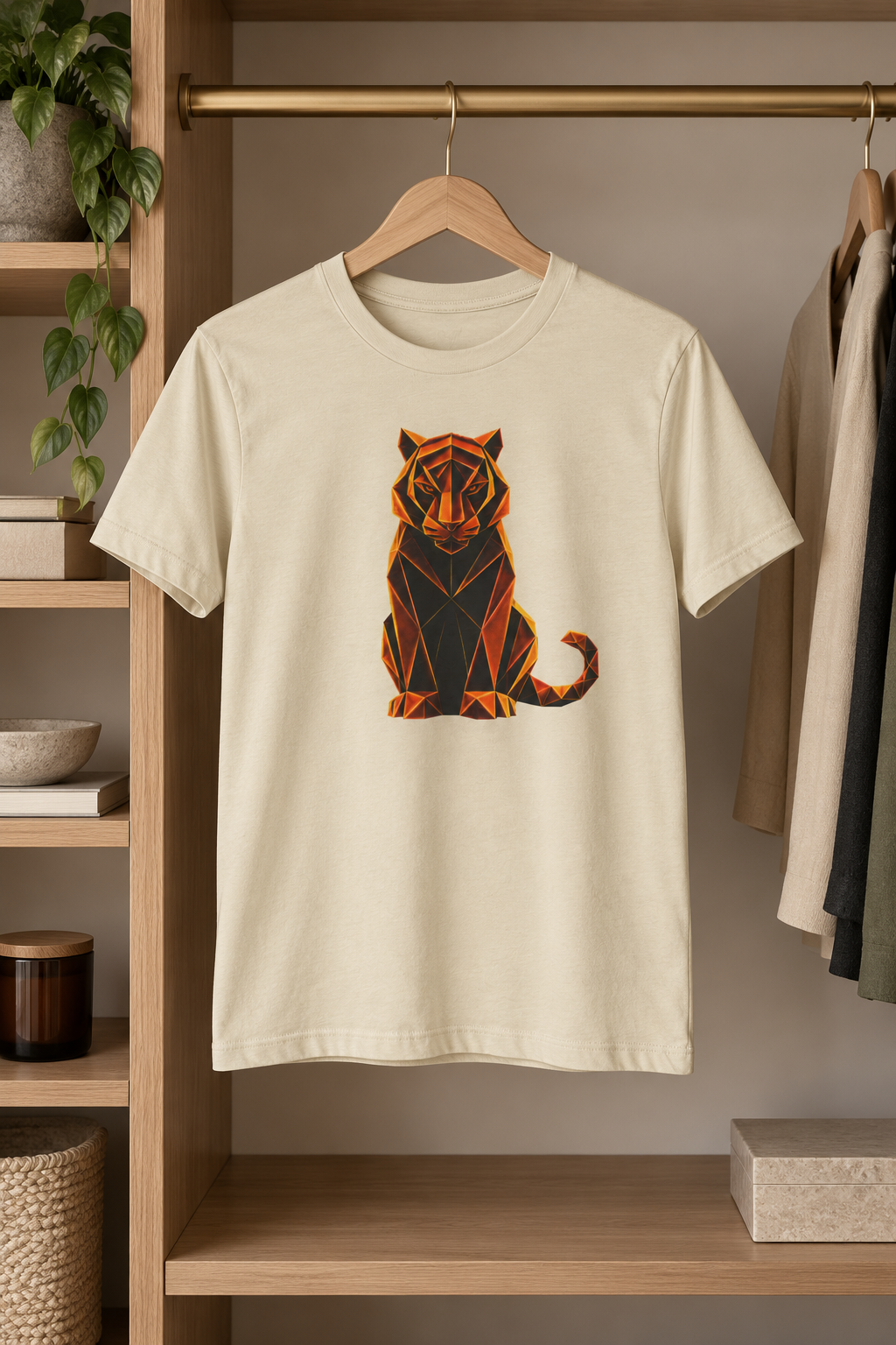 Origami Tiger T-Shirt. Inner Power Instinct Tee