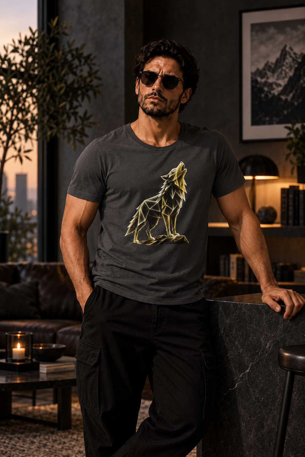 Origami Wolf T-Shirt. Belonging Instinct Tee
