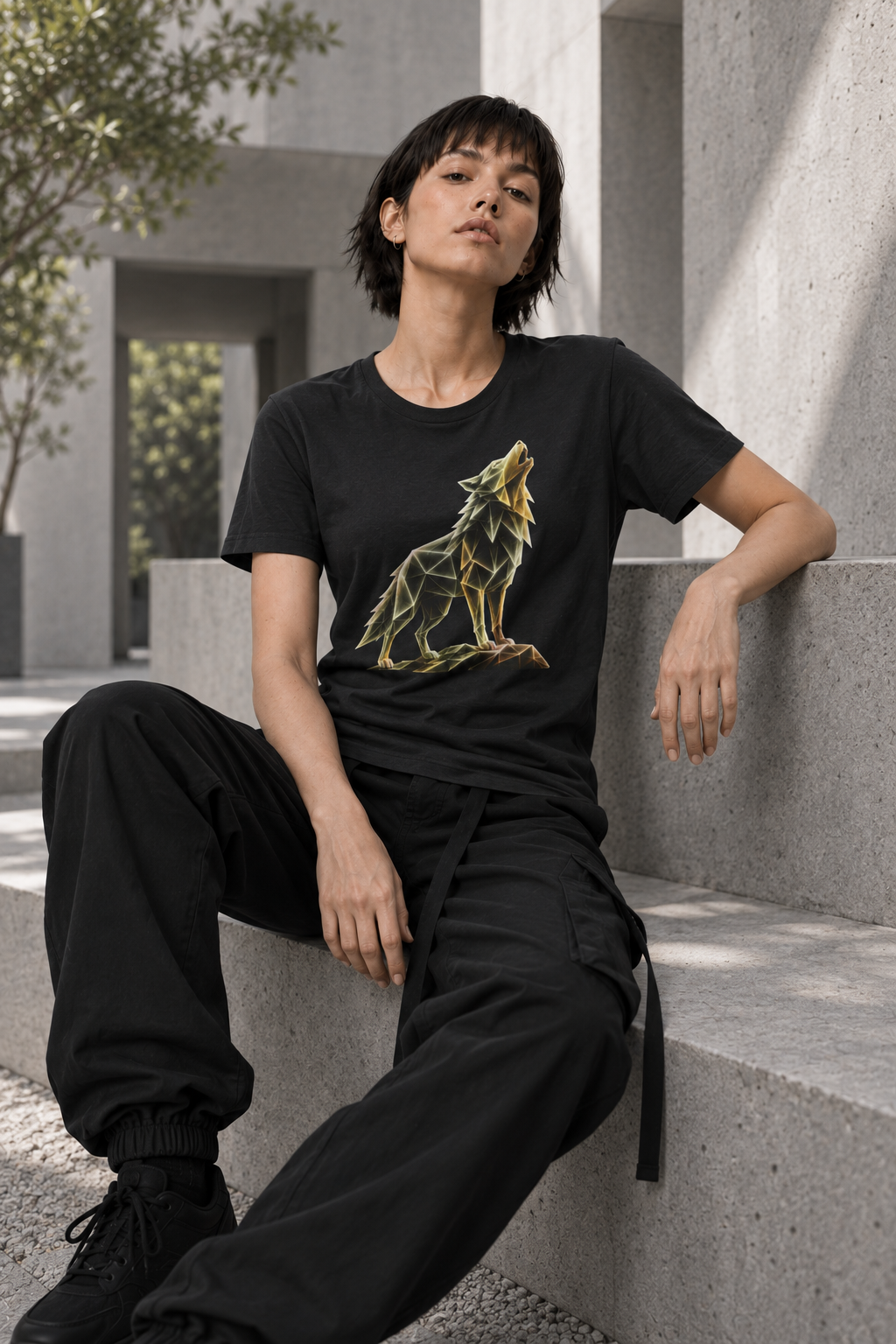 Origami Wolf T-Shirt. Belonging Instinct Tee