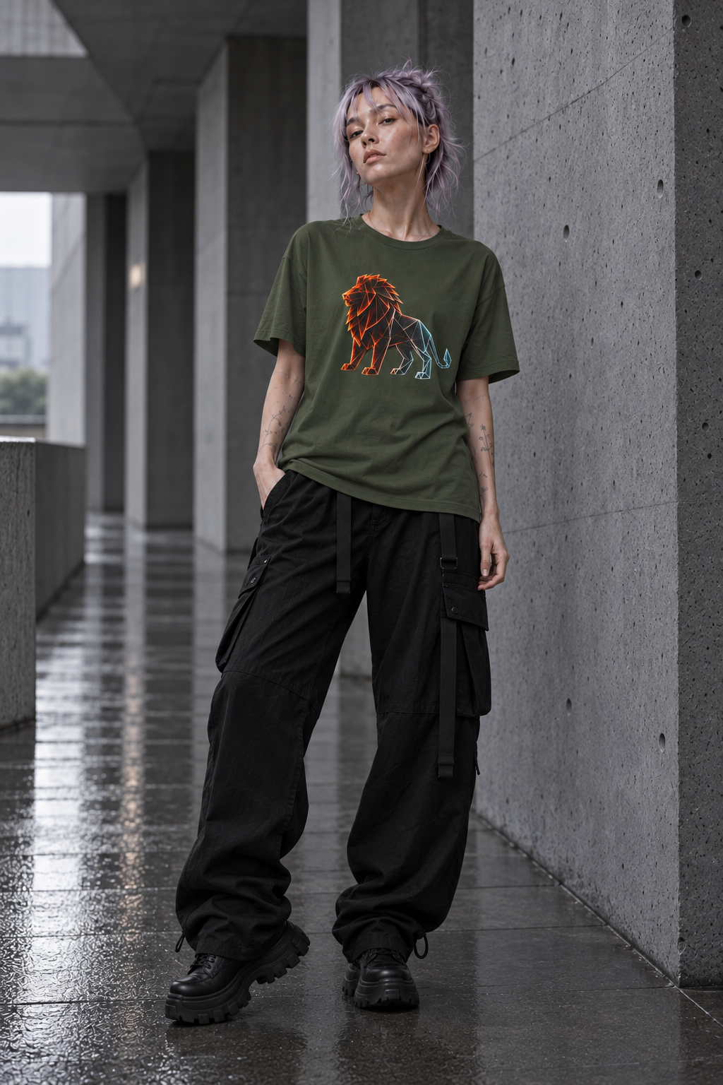Origami Lion | Presence Instinct T-Shirt