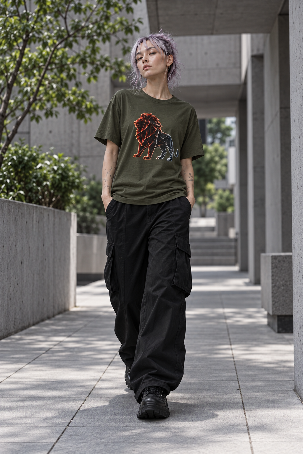 Origami Lion | Presence Instinct T-Shirt