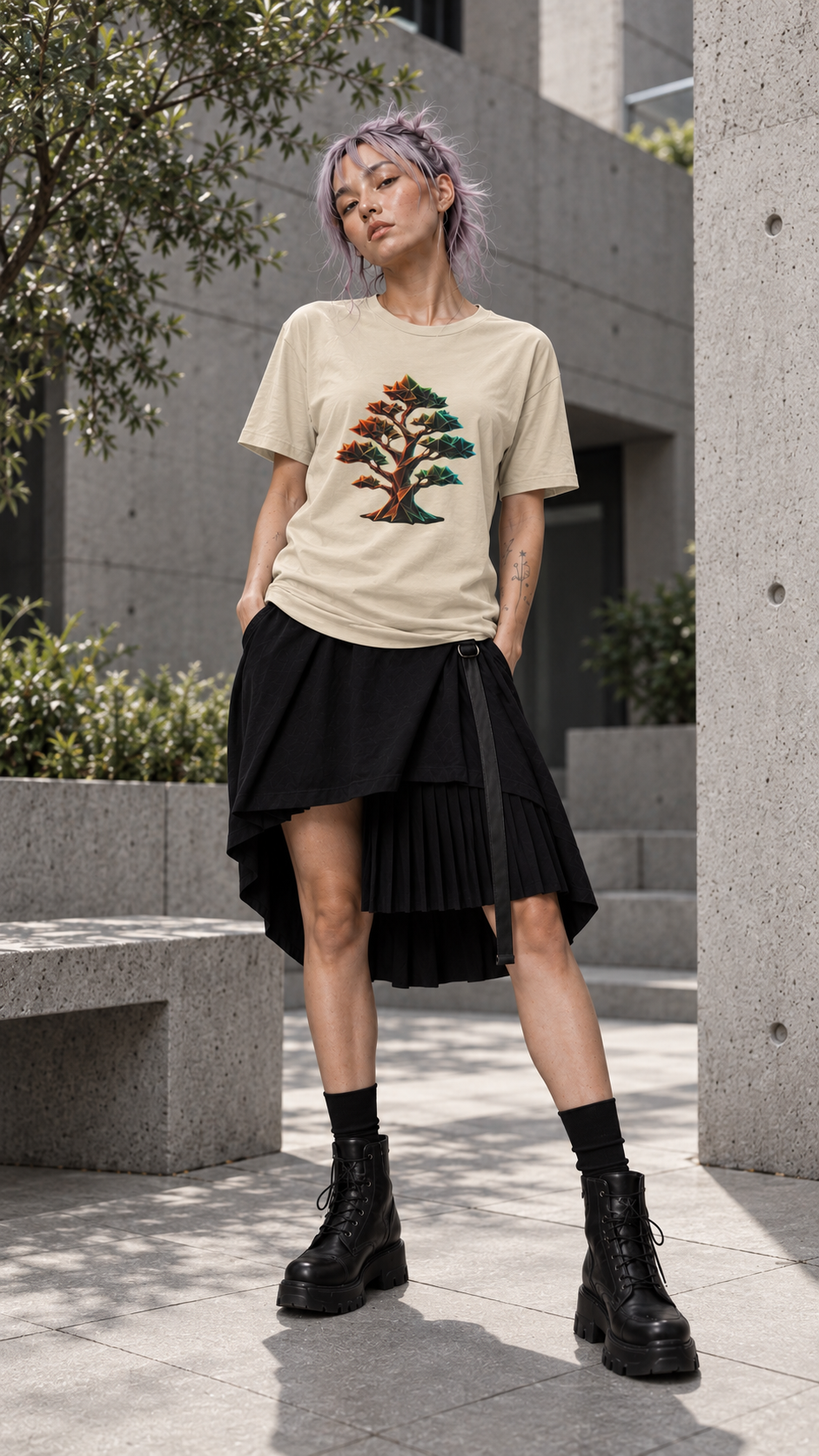 Origami Tree T-Shirt. Grounding Instinct Tee