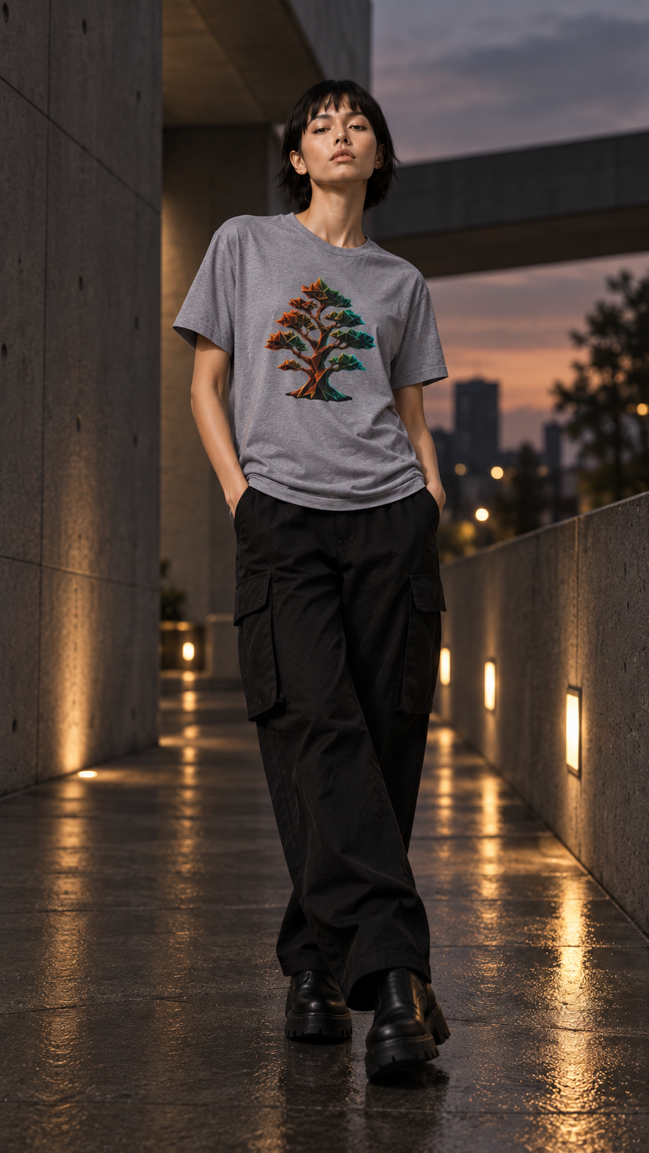 Origami Tree T-Shirt. Grounding Instinct Tee