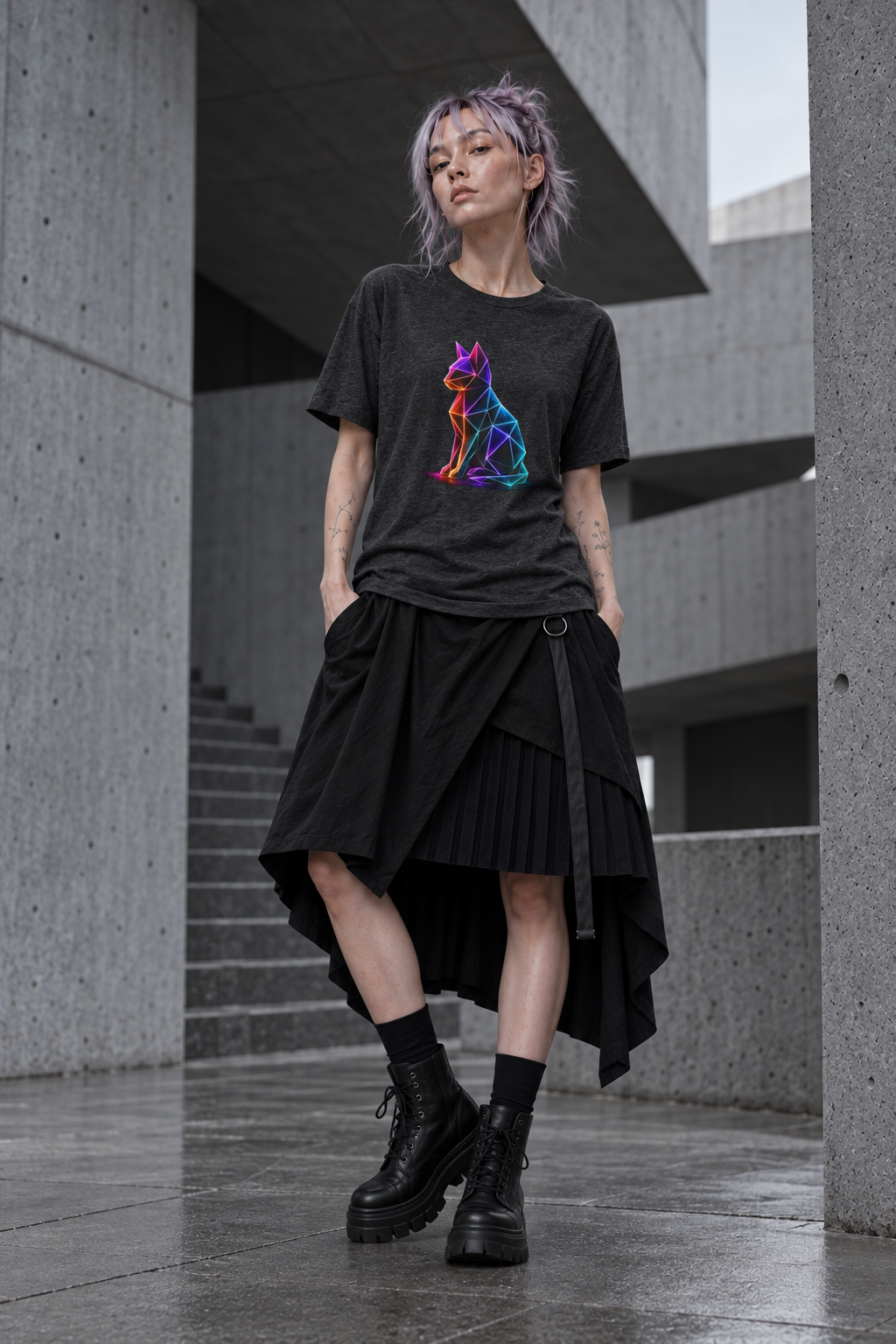 Origami Cat Shirt. Authenticity Instinct Tee