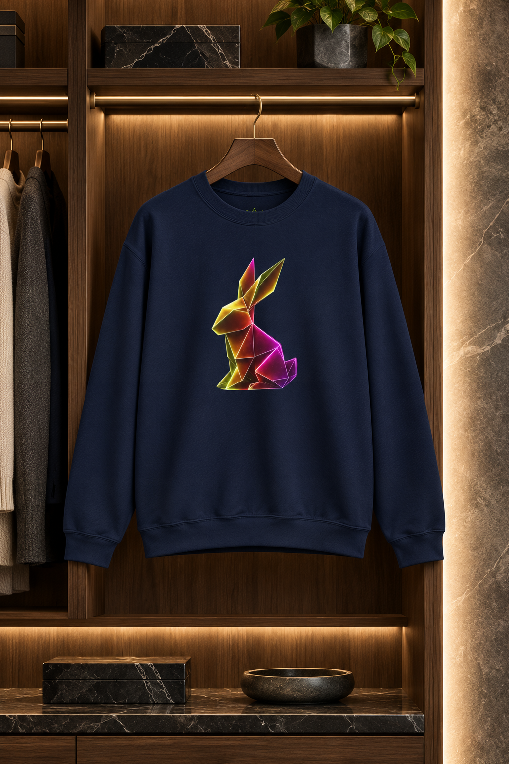 Origami Rabbit Sweatshirt. Initiative Instinct Sweatshirt