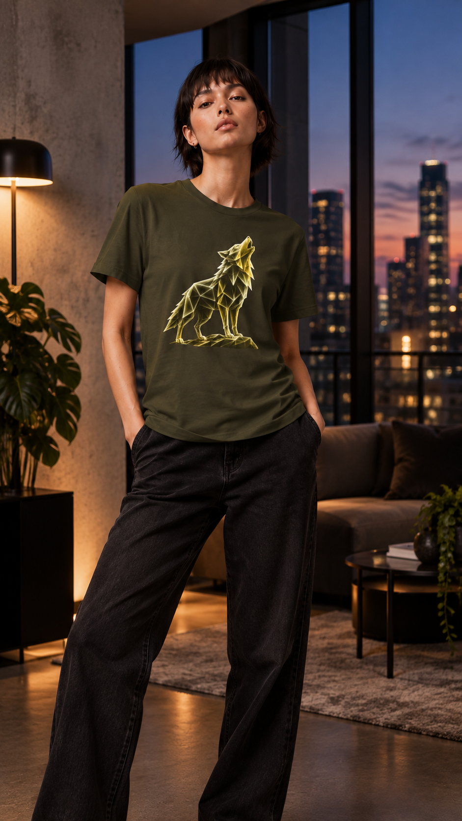 Origami Wolf T-Shirt. Belonging Instinct Tee