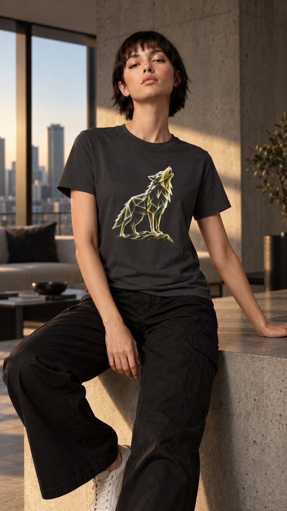 Origami Wolf T-Shirt. Belonging Instinct Tee