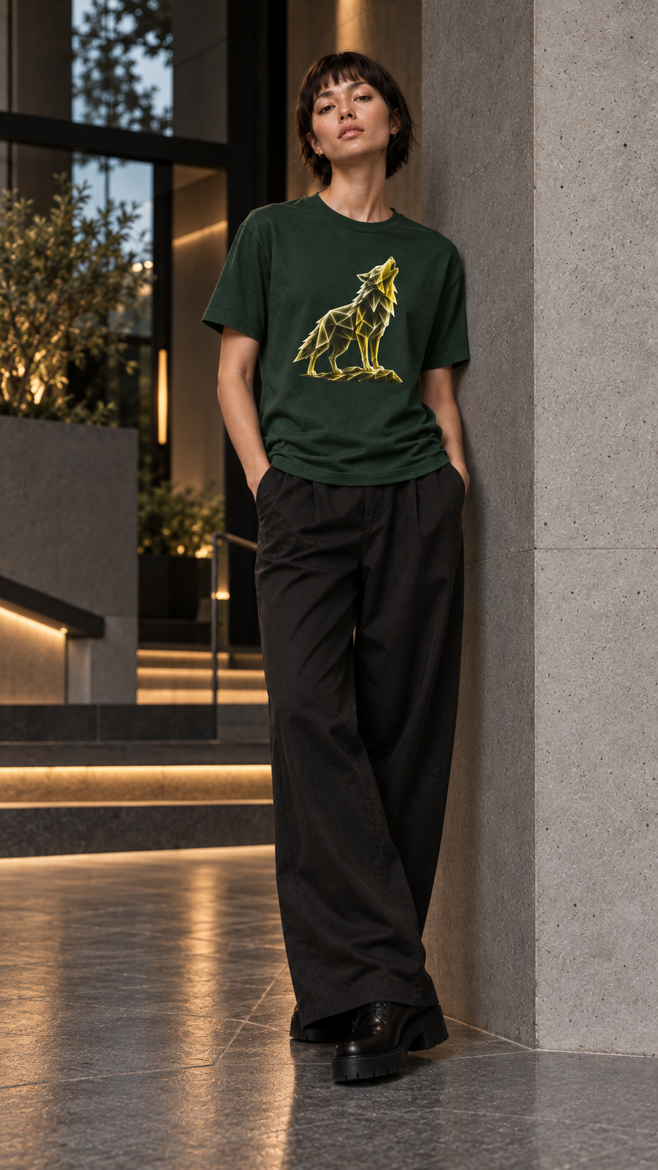 Origami Wolf T-Shirt. Belonging Instinct Tee