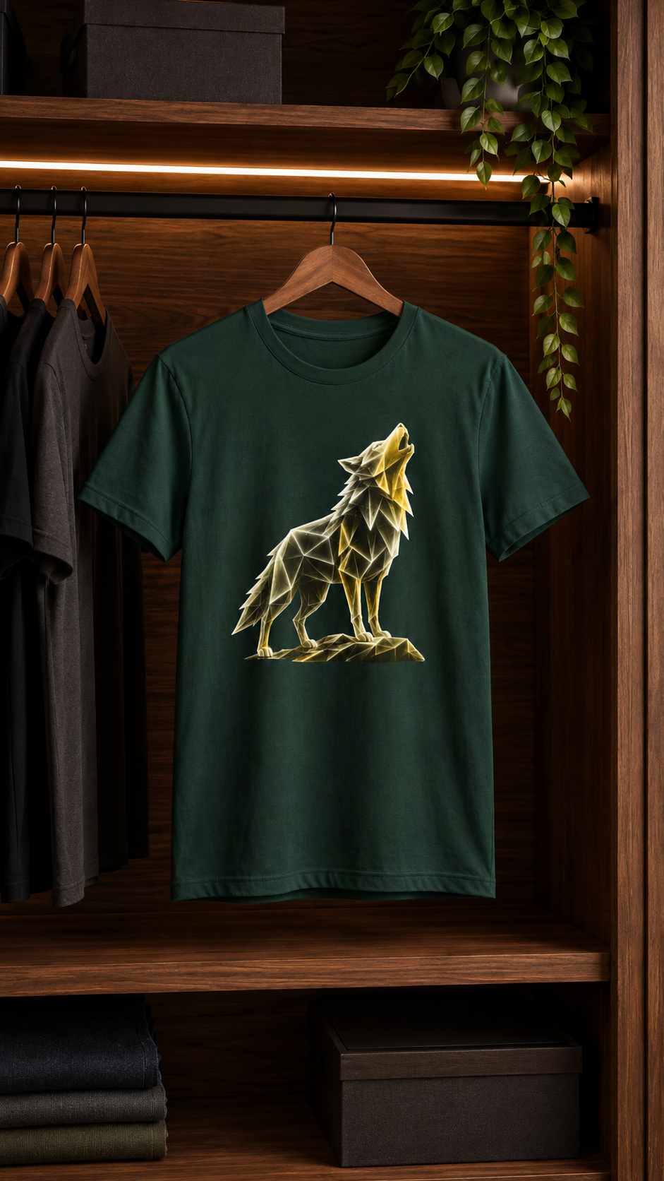 Origami Wolf T-Shirt. Belonging Instinct Tee