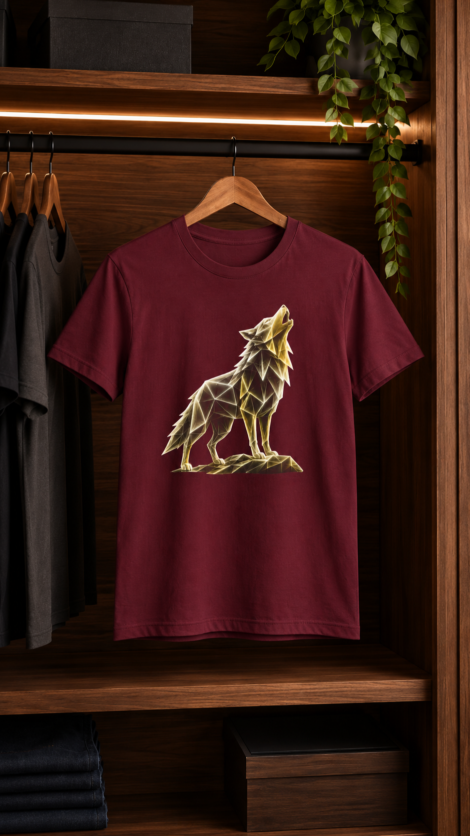 Origami Wolf T-Shirt. Belonging Instinct Tee