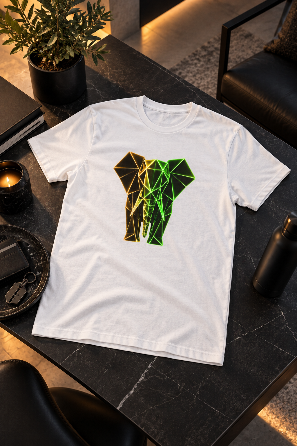 Origami Elephant T-Shirt. Wisdom Instinct Tee