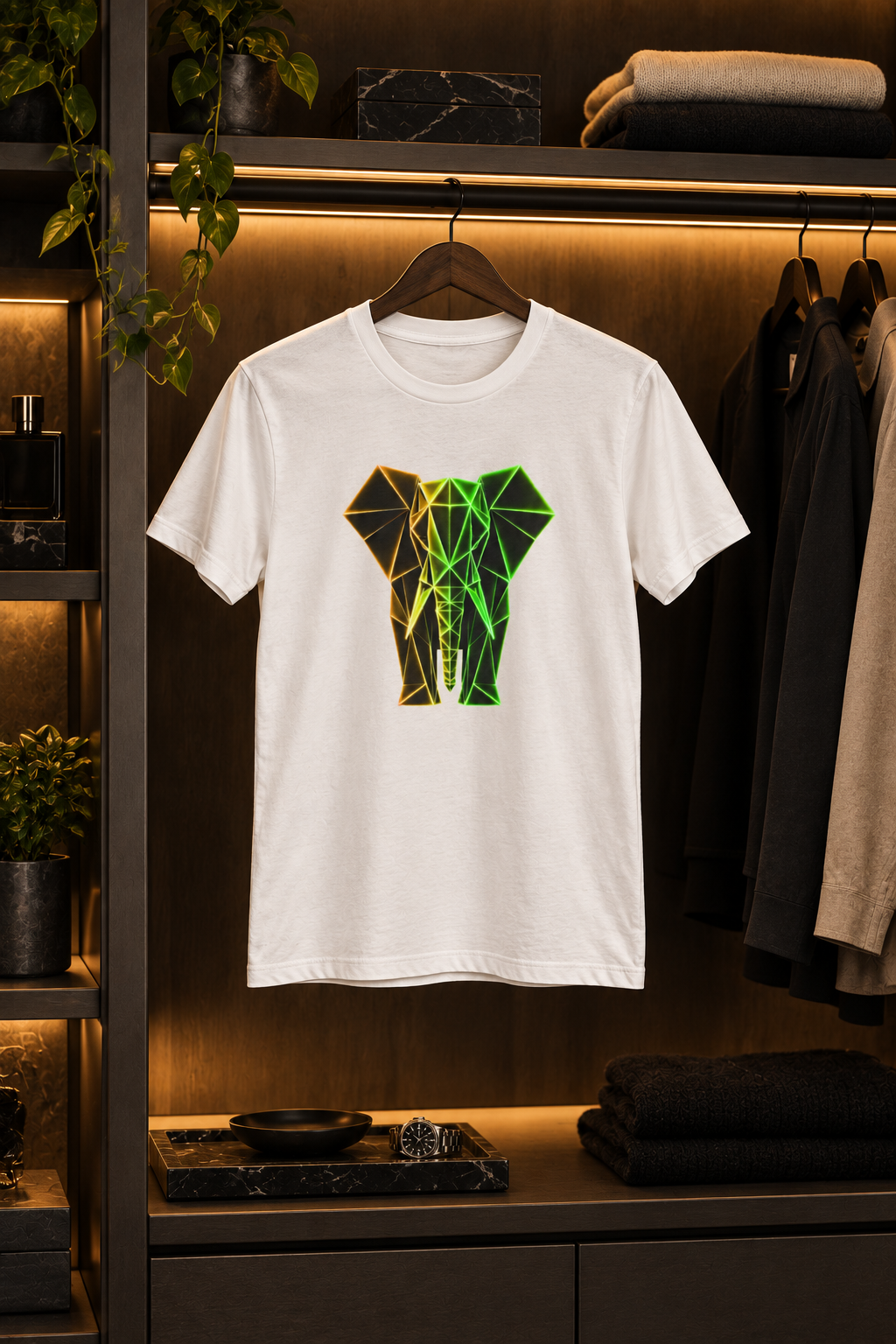 Origami Elephant T-Shirt. Wisdom Instinct Tee