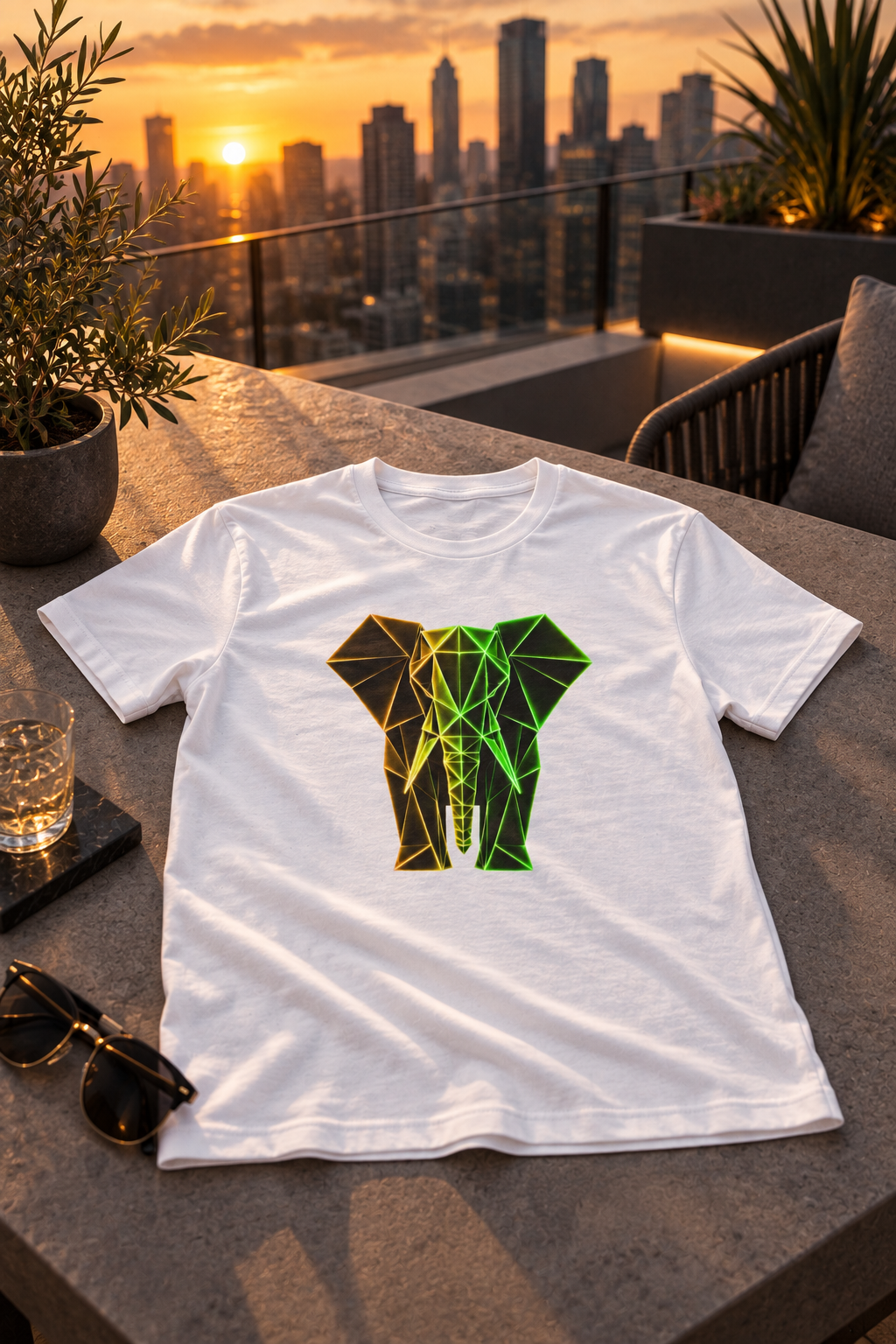 Origami Elephant T-Shirt. Wisdom Instinct Tee
