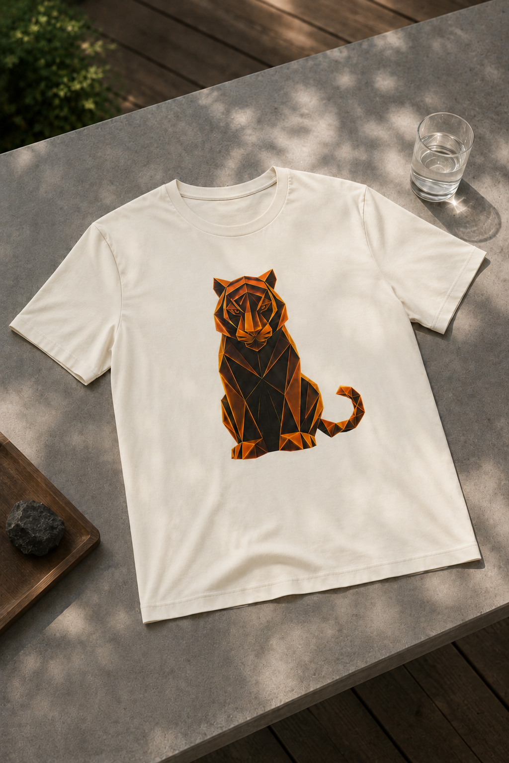 Origamy Tiger T-Shirt. Inner Power Instinct Tee