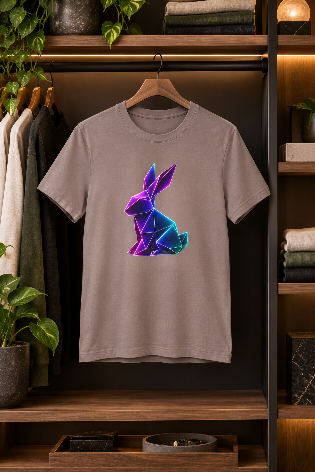Origami rabbit T-shirt. Initiative Instinct Tee