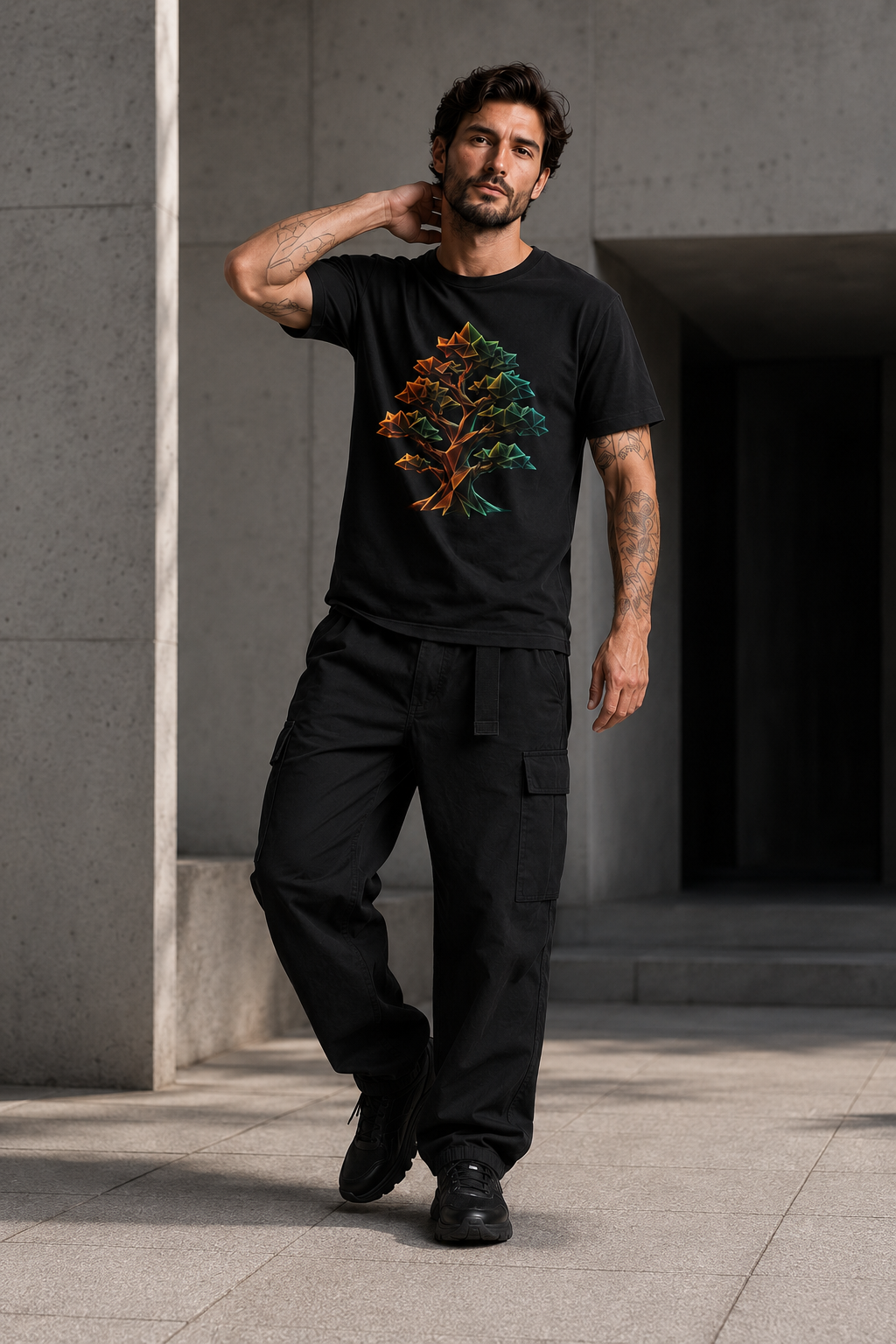 Origami Tree T-Shirt.  Grounding Instinct Tee