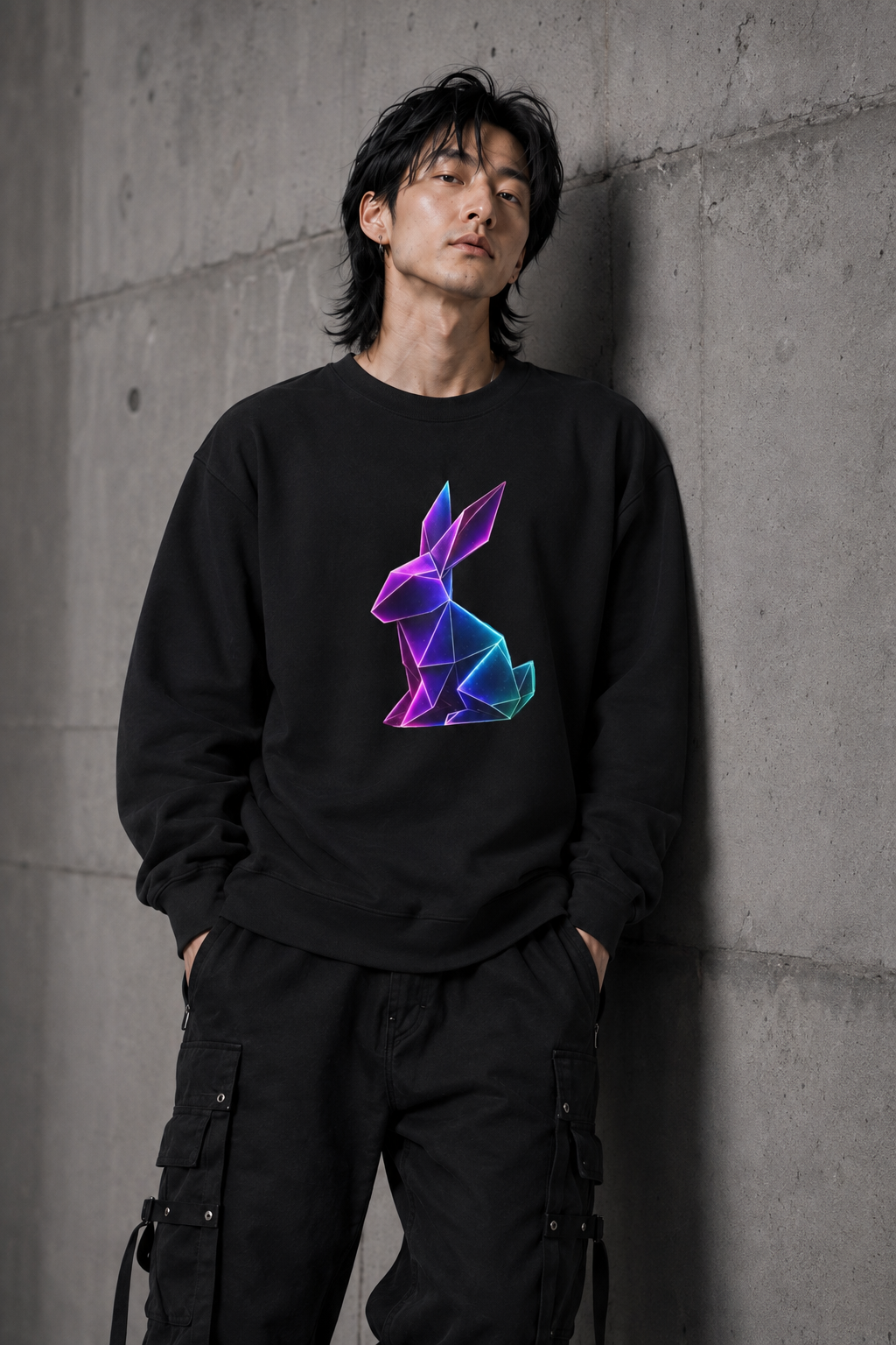 Origami Rabbit Sweatshirt. Initiative Instinct Sweatshirt