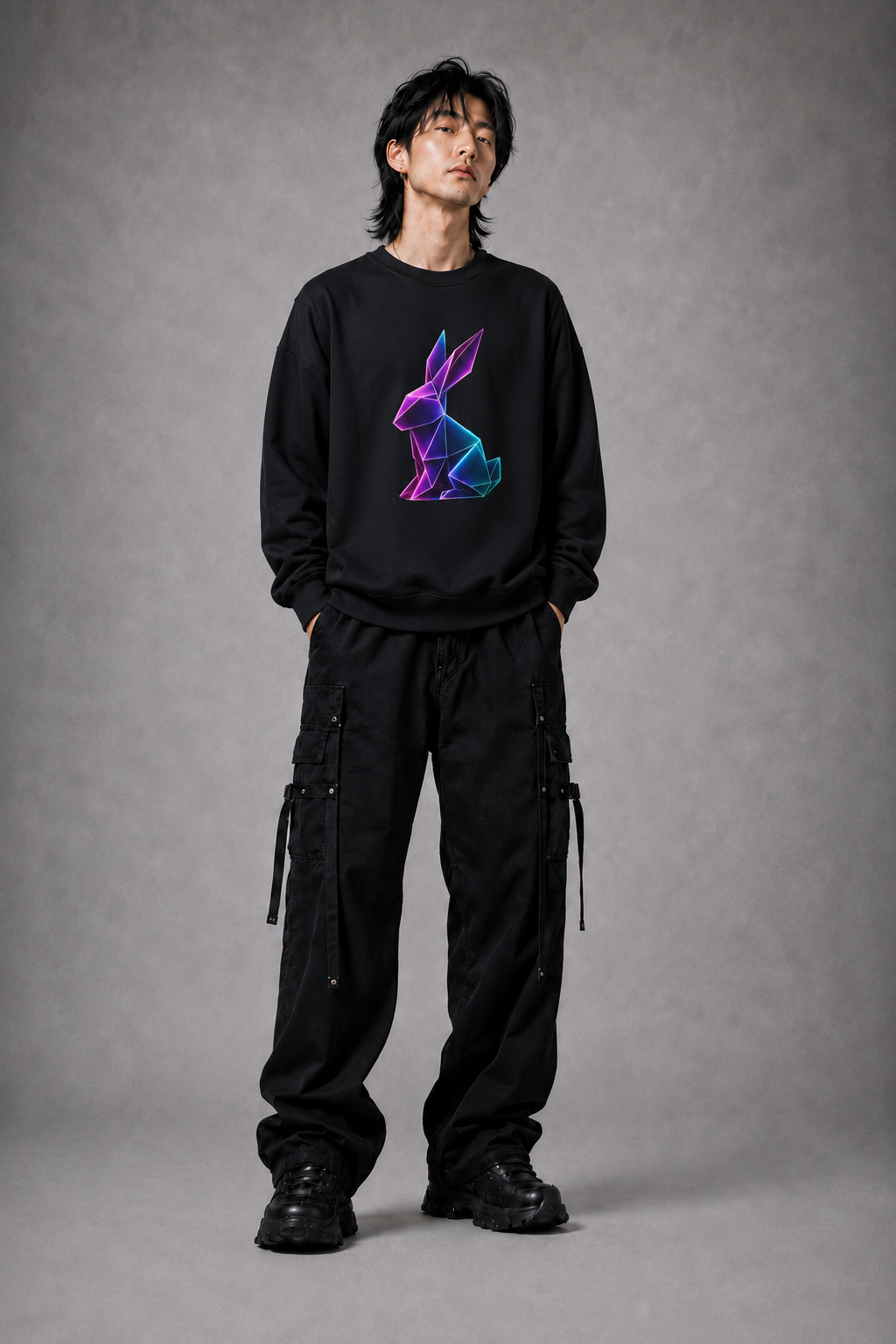Origami Rabbit Sweatshirt. Initiative Instinct Sweatshirt