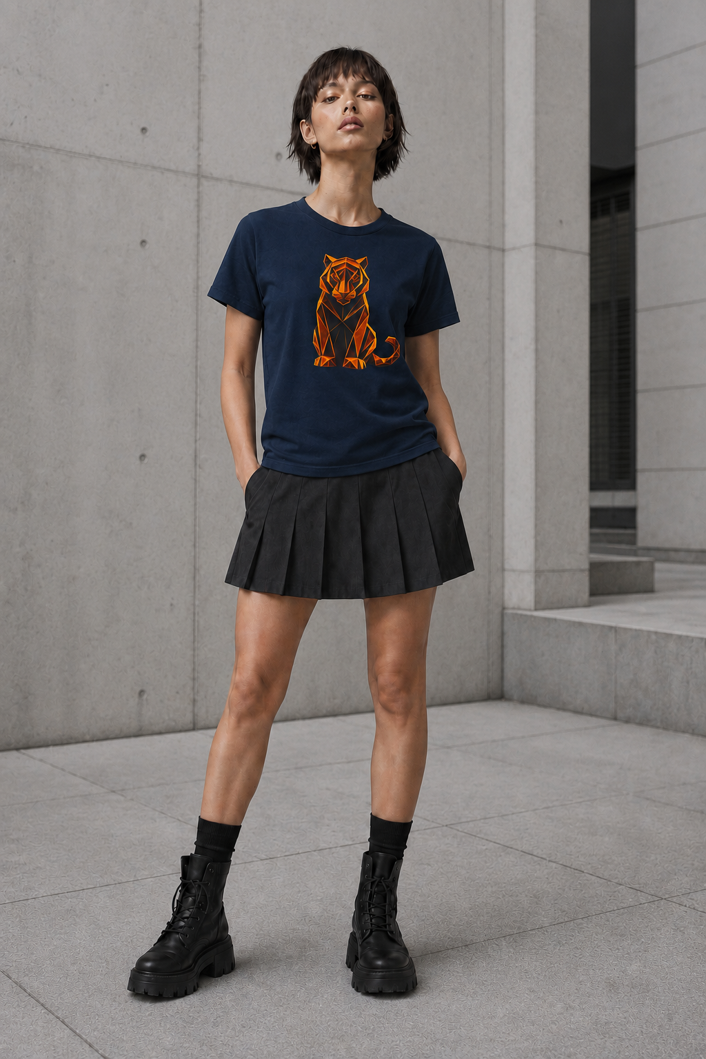 Origami Tiger T-Shirt. Inner Power Instinct Tee