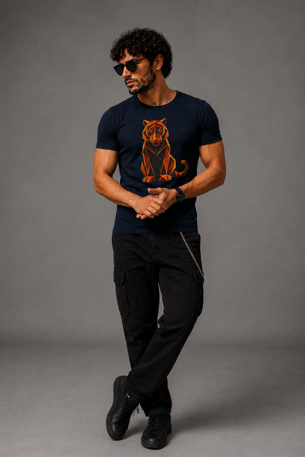 Origami Tiger T-Shirt. Inner Power Instinct Tee