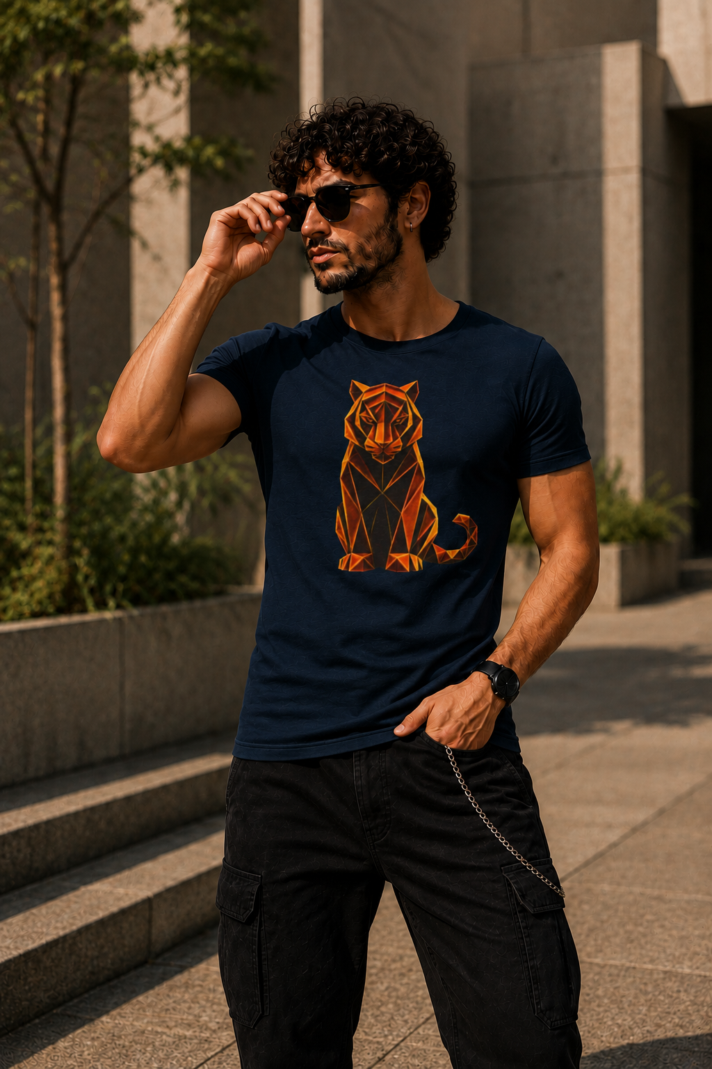 Origami Tiger T-Shirt. Inner Power Instinct Tee