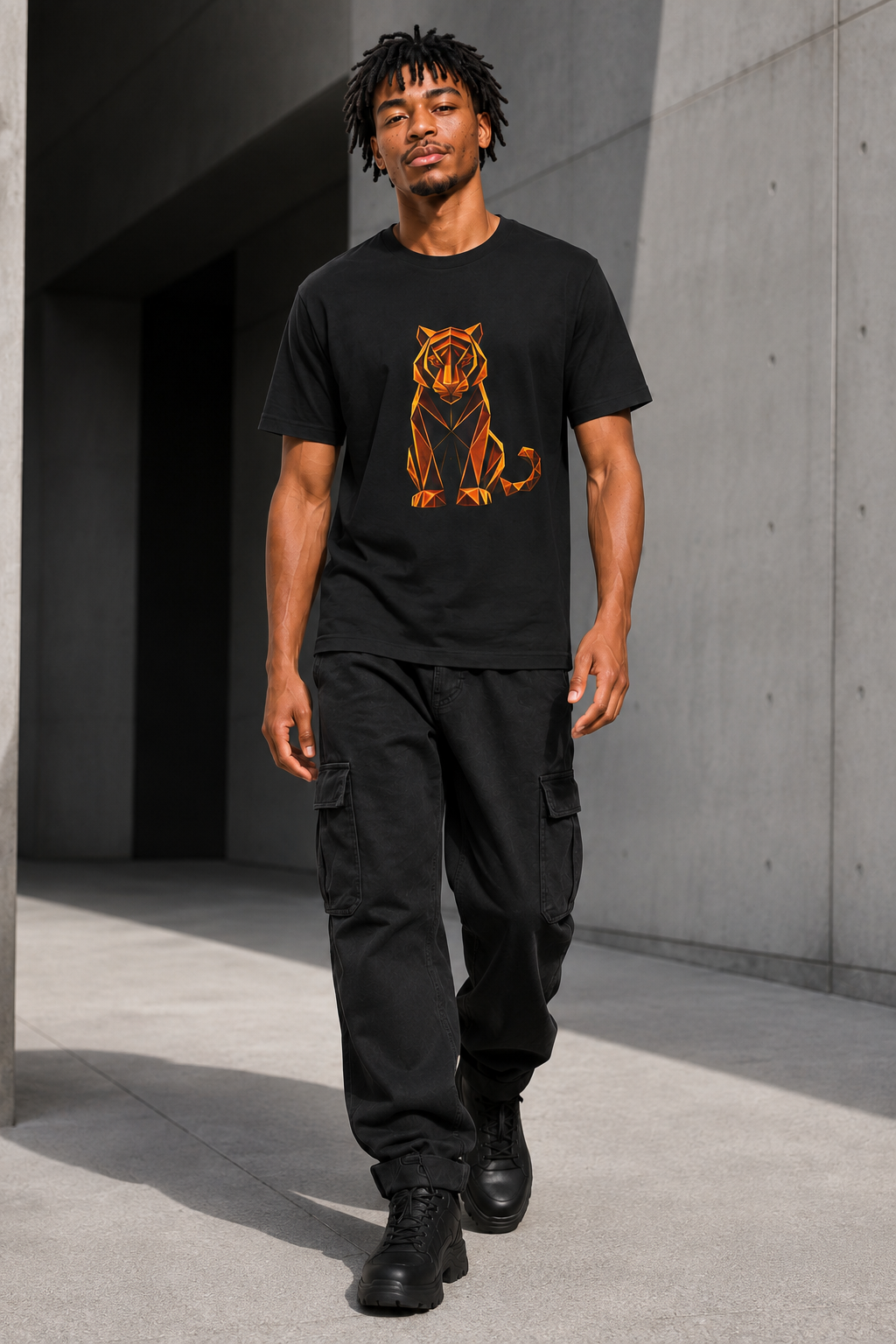 Origamy Tiger T-Shirt. Inner Power Instinct Tee
