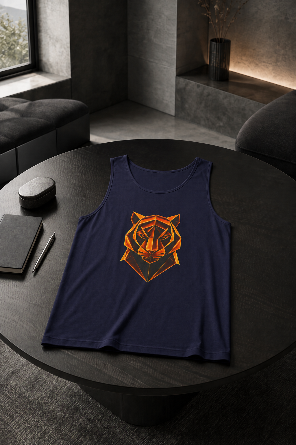 Origami Tiger Head Tank Top. Inner Power Instinct Tank Top