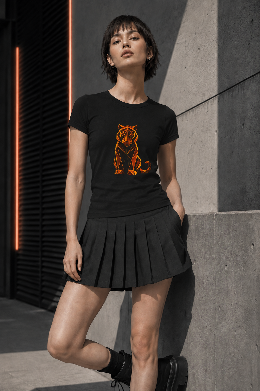 Origami Tiger T-Shirt. Inner Power Instinct Tee
