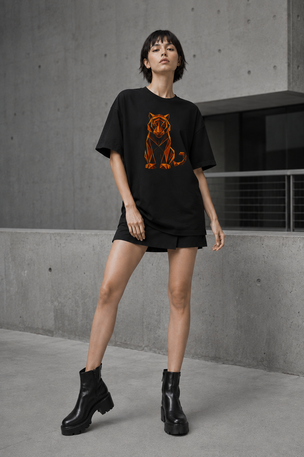 Origamy Tiger T-Shirt. Inner Power Instinct Tee