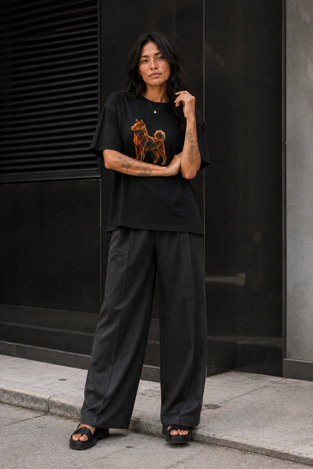 Origami Dog T-Shirt. Loyalty Instinct Tee