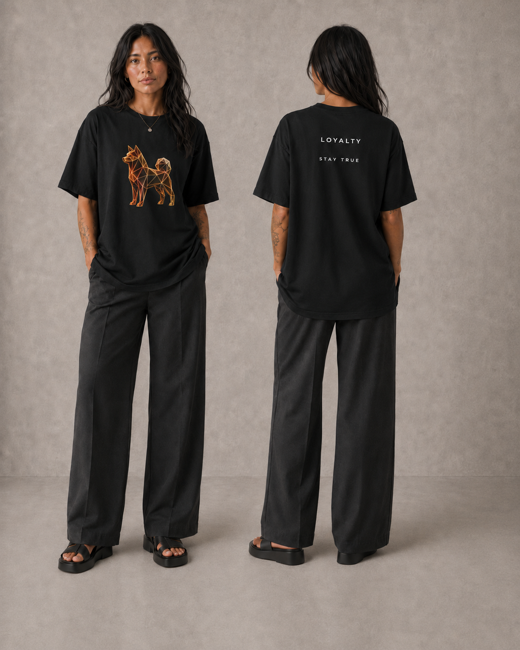Origami Dog T-Shirt. Loyalty Instinct Tee