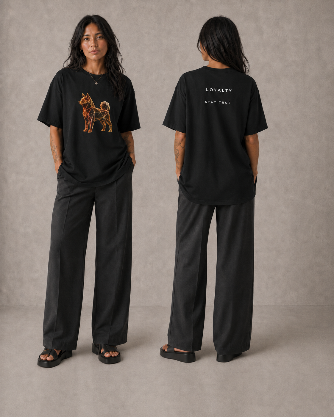 Origami Dog T-Shirt. Loyalty Instinct Tee