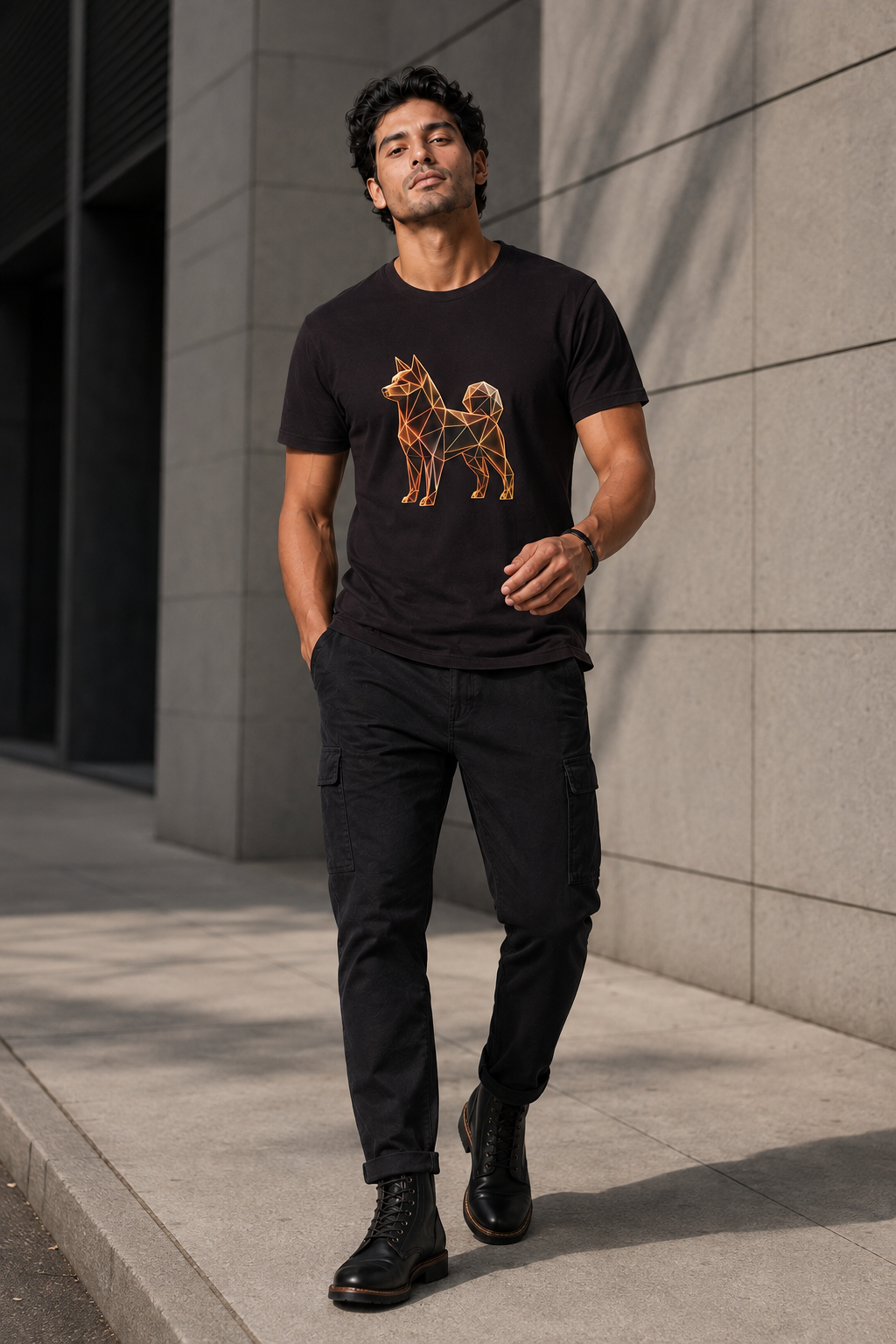 Origami Dog T-Shirt. Loyalty Instinct Tee