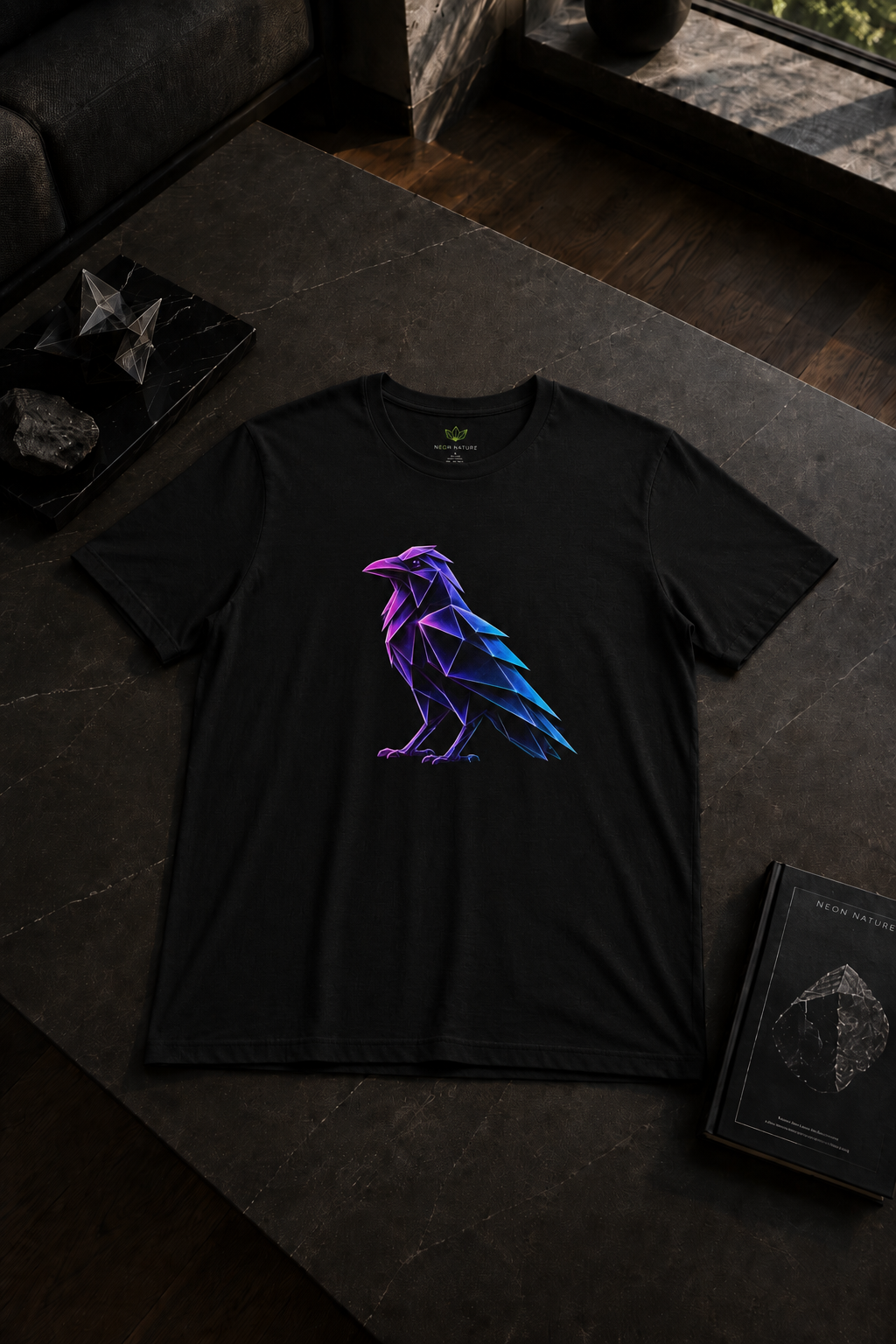 Raven Origami T-Shirt. Mistery Instinct Tee