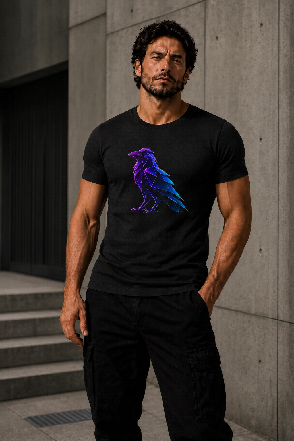 Origami Crow T-Shirt. Mistery Instinct Tee