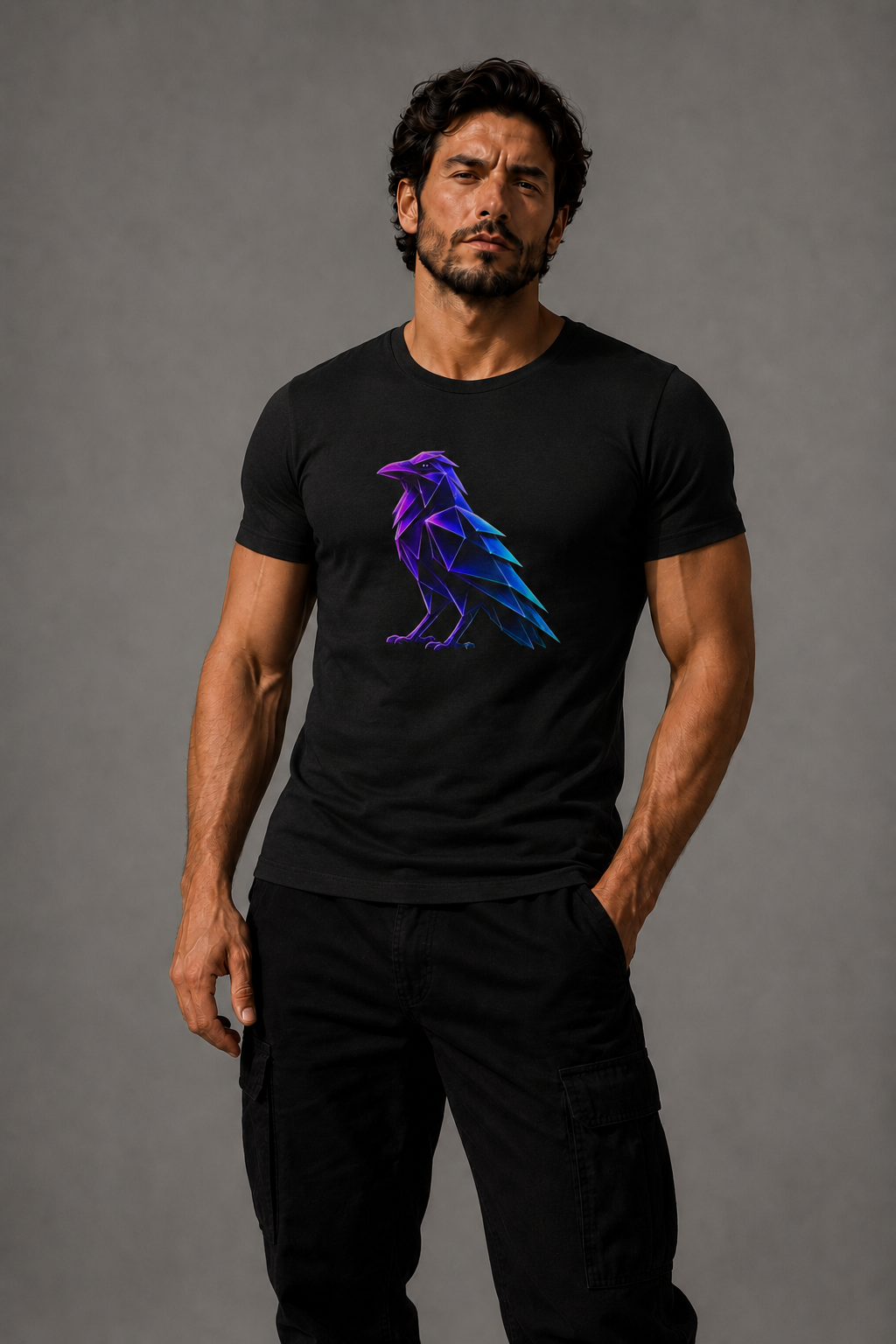 Origami Crow T-Shirt. Mistery Instinct Tee