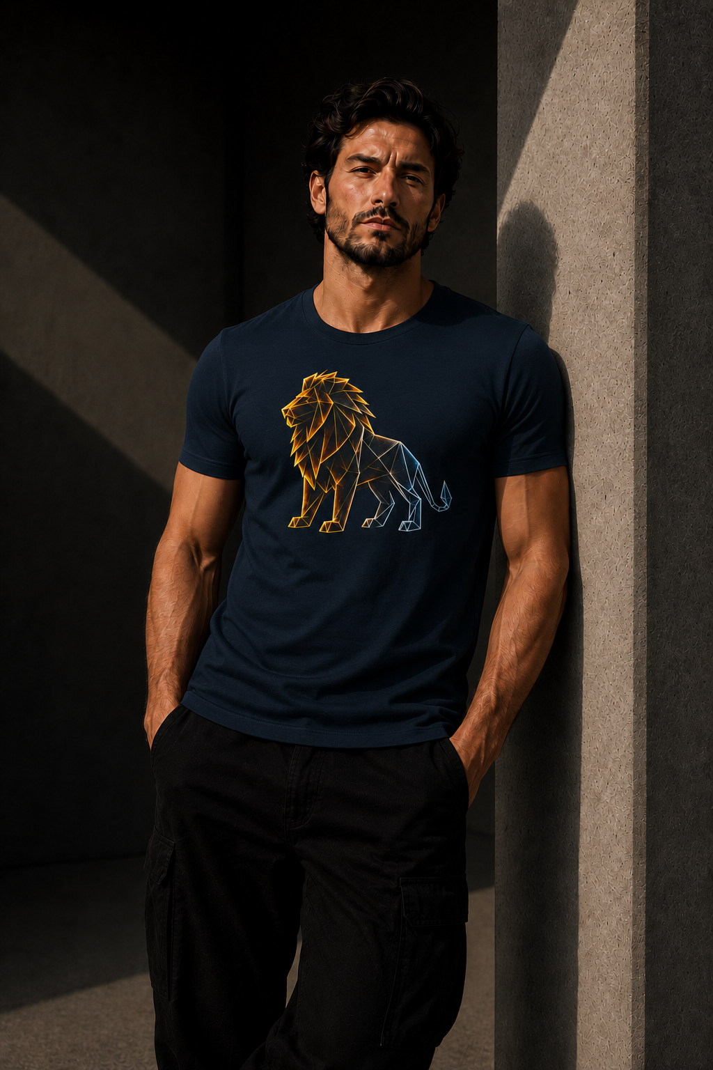 Origami Lion T-Shirt. Presence Instinct Tee