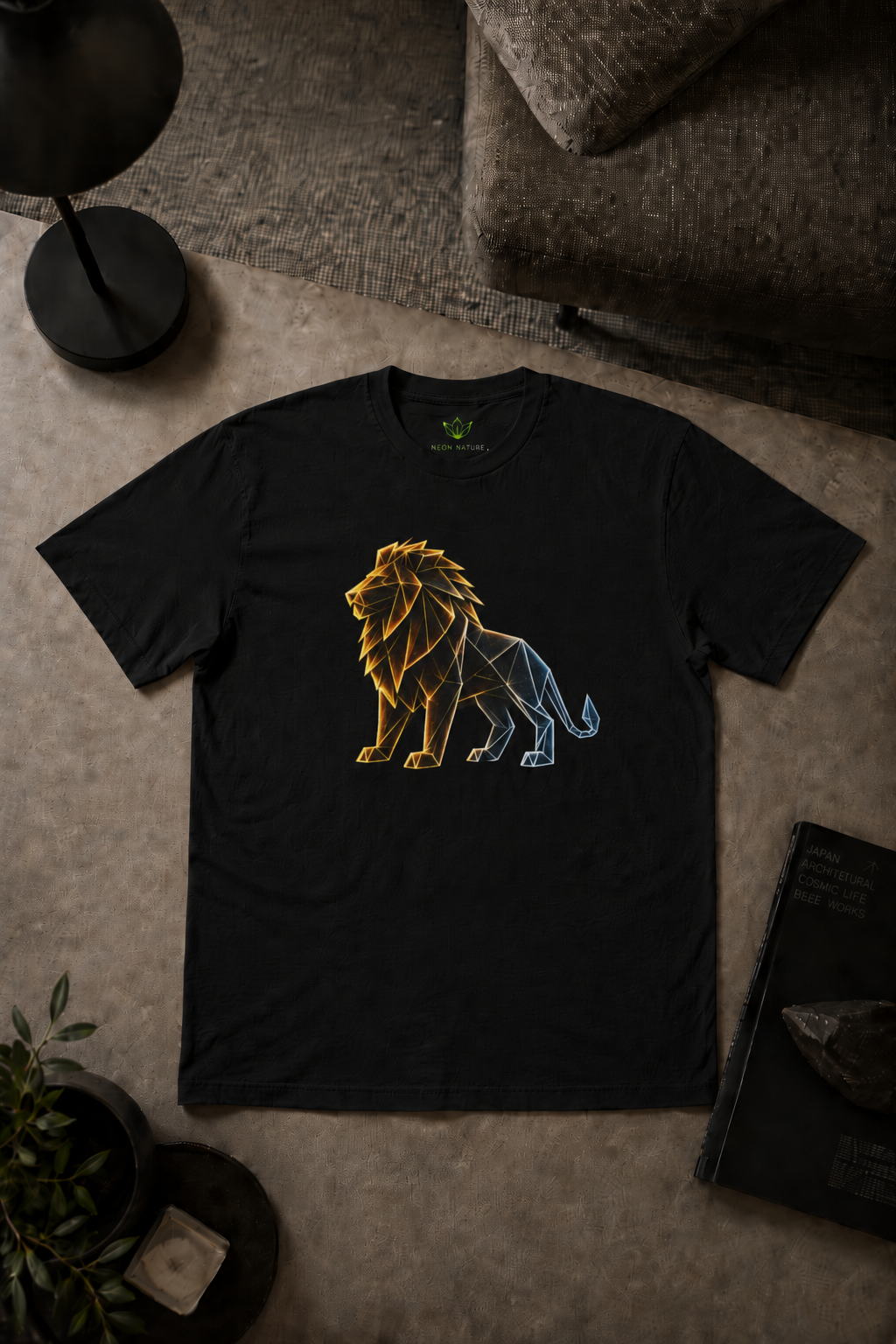 Origami Lion T-Shirt. Presence Instinct Tee