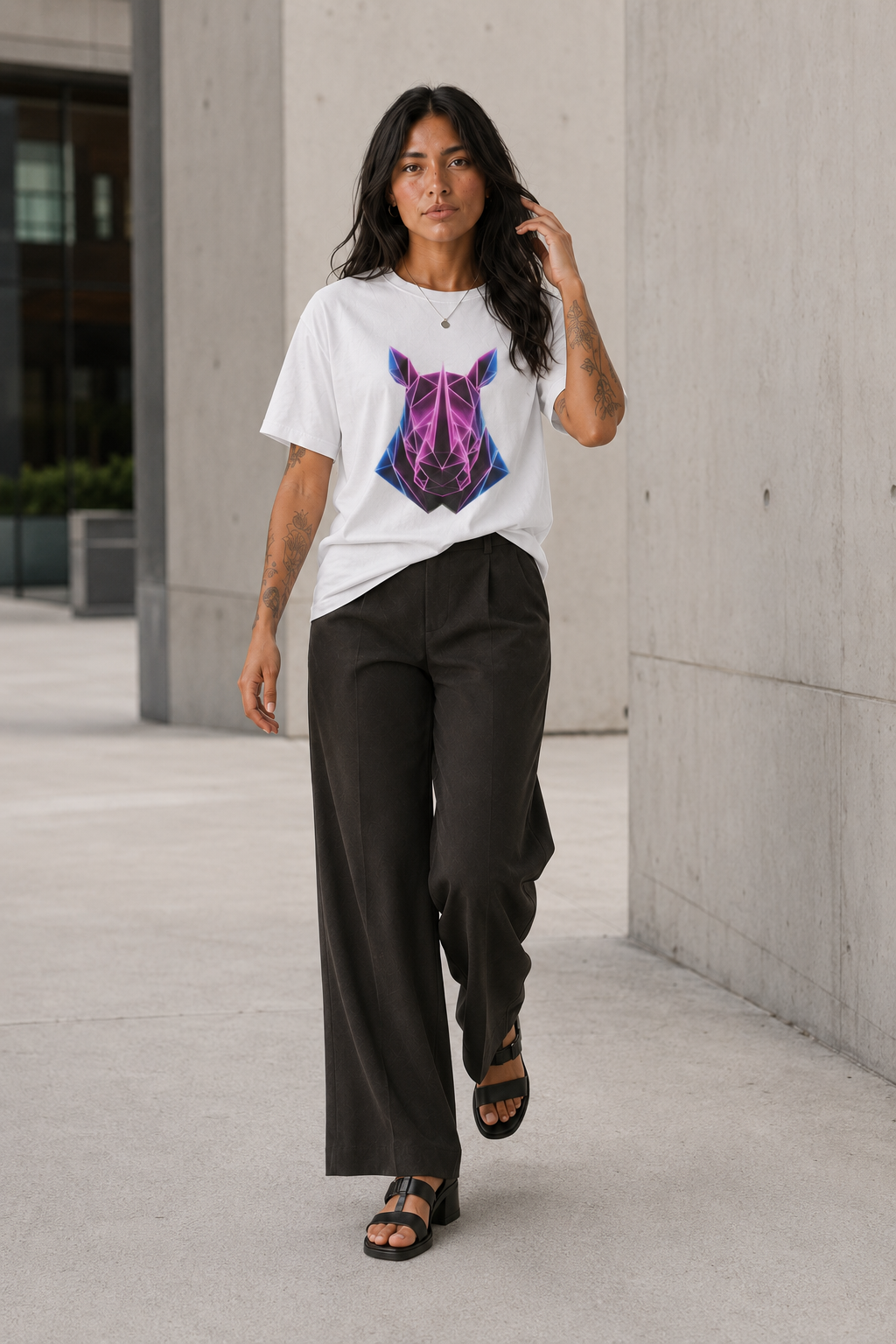 Origami Rhino T-Shirt | Resilience Instinct Tee