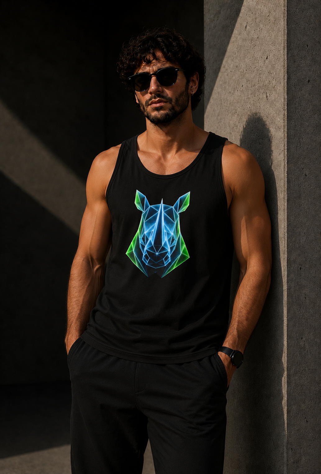 Origami Rhino Tank Top. Resilience Instinct Tank Top.