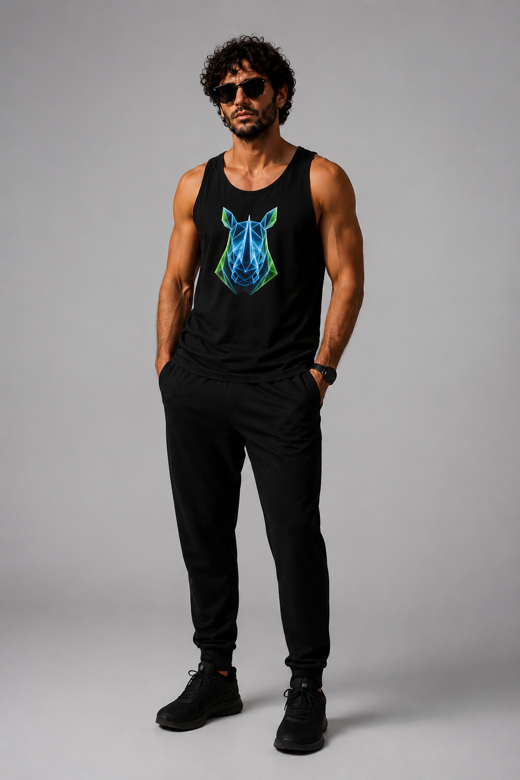 Origami Rhino Tank Top. Resilience Instinct Tank Top.