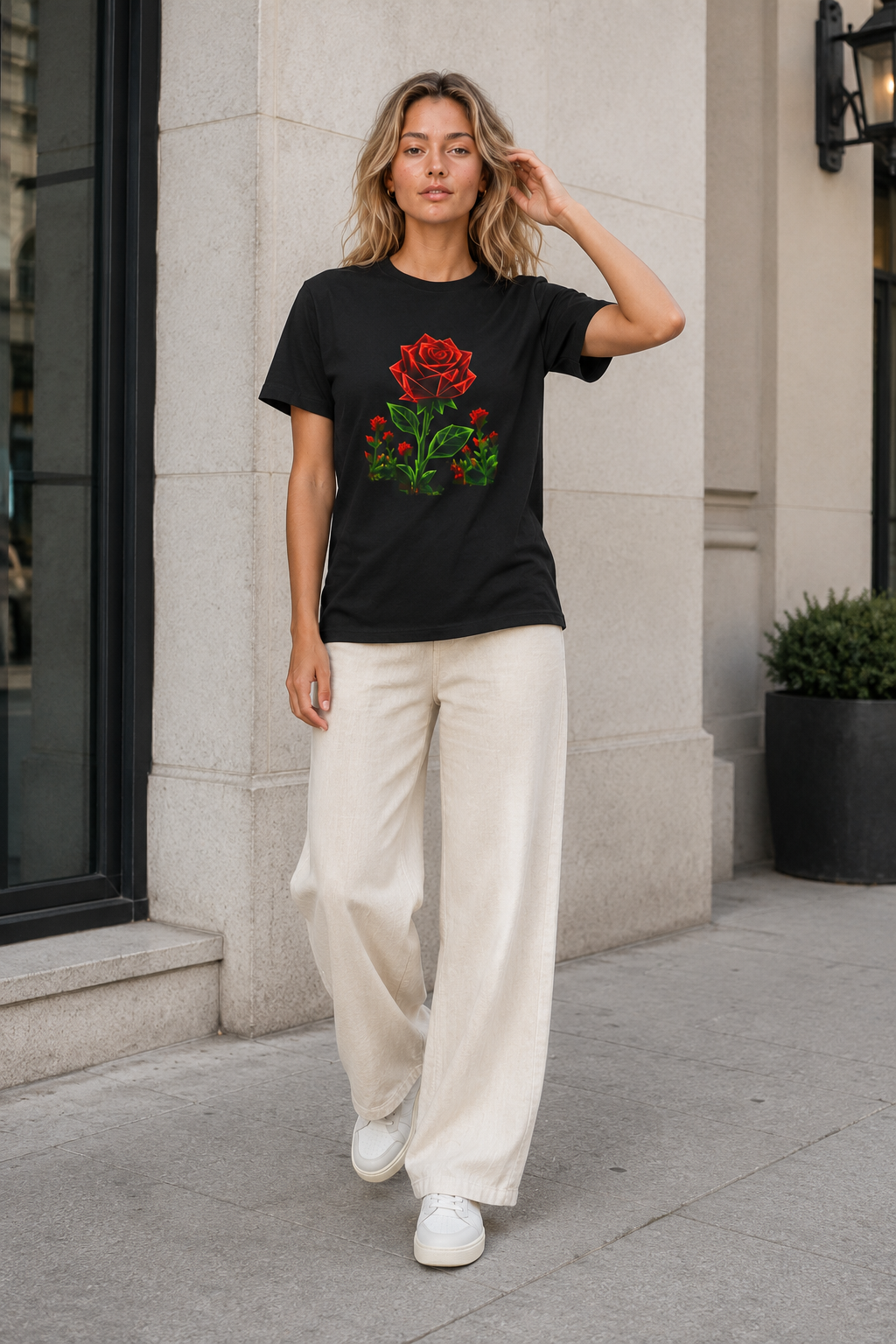 Origami Rose T-Shirt. Vulnerability Instinct Tee