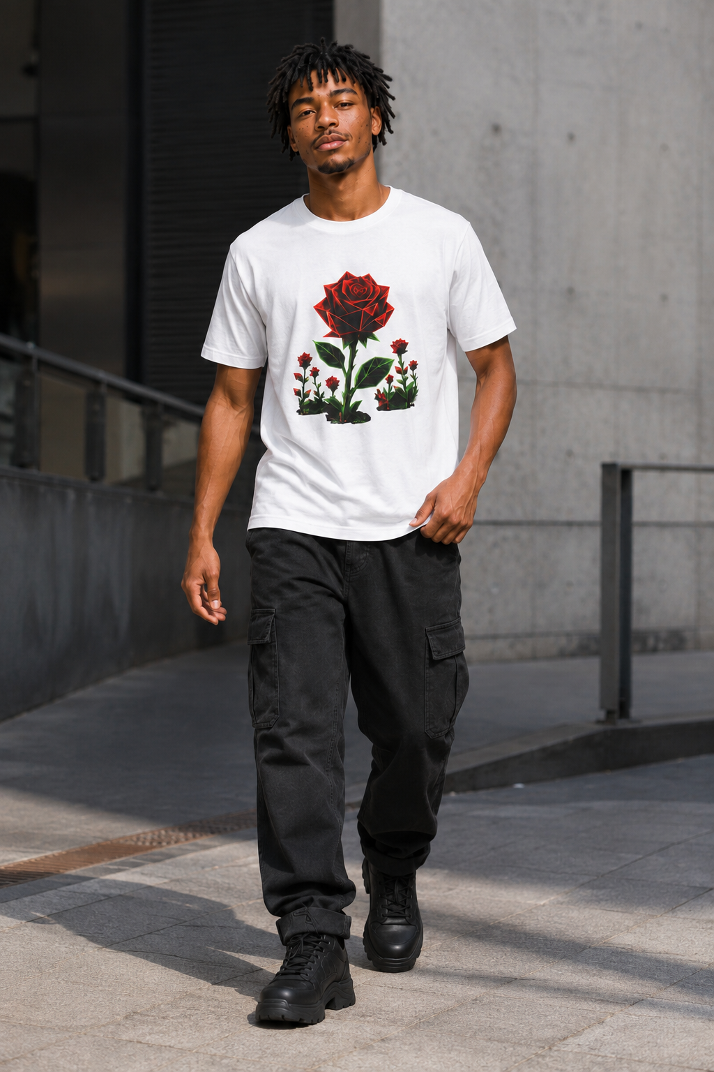 Origami Rose T-Shirt. Vulnerability Instinct Tee