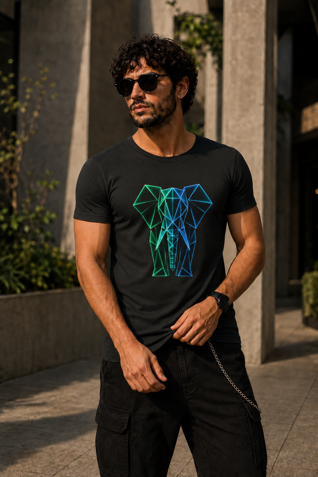 Origami Elephant T-Shirt. Wisdom Instinct Tee